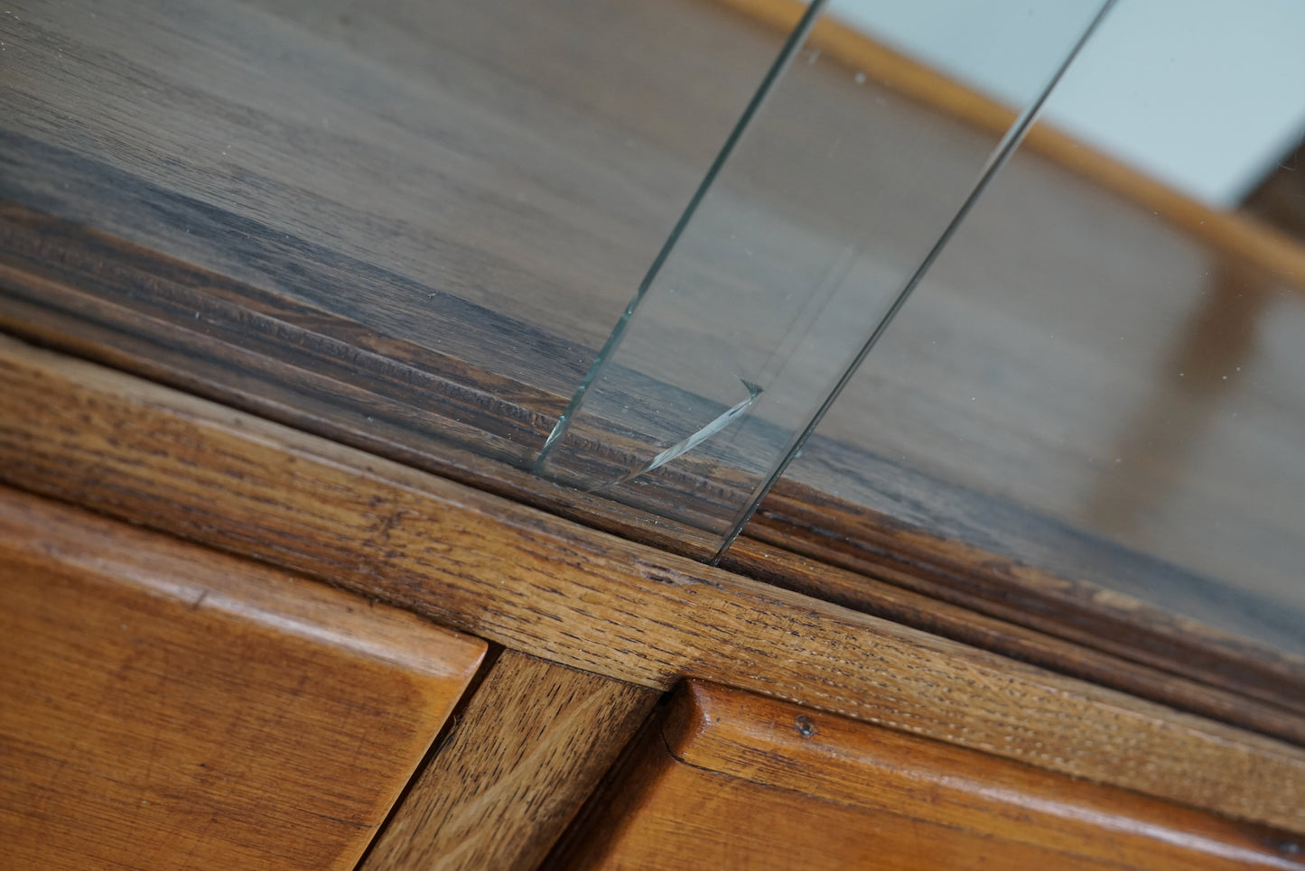 Antique Spanish Beech & Oak Haberdashery Cabinet or Shop Counter, 1950s