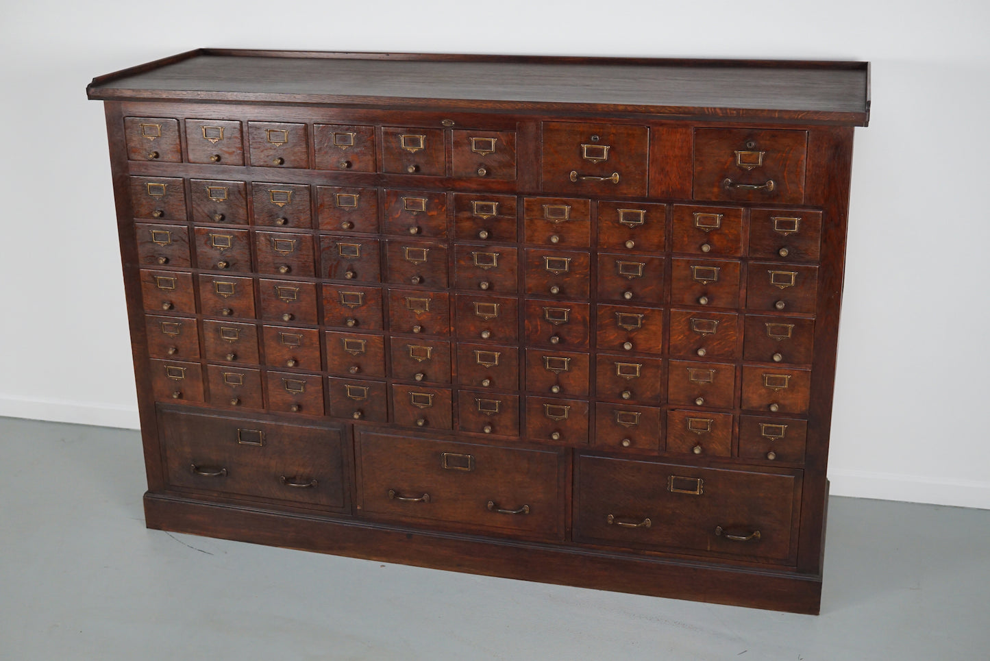 Large French Oak Notary Apothecary Cabinet / Filing Cabinet, 1920/30s