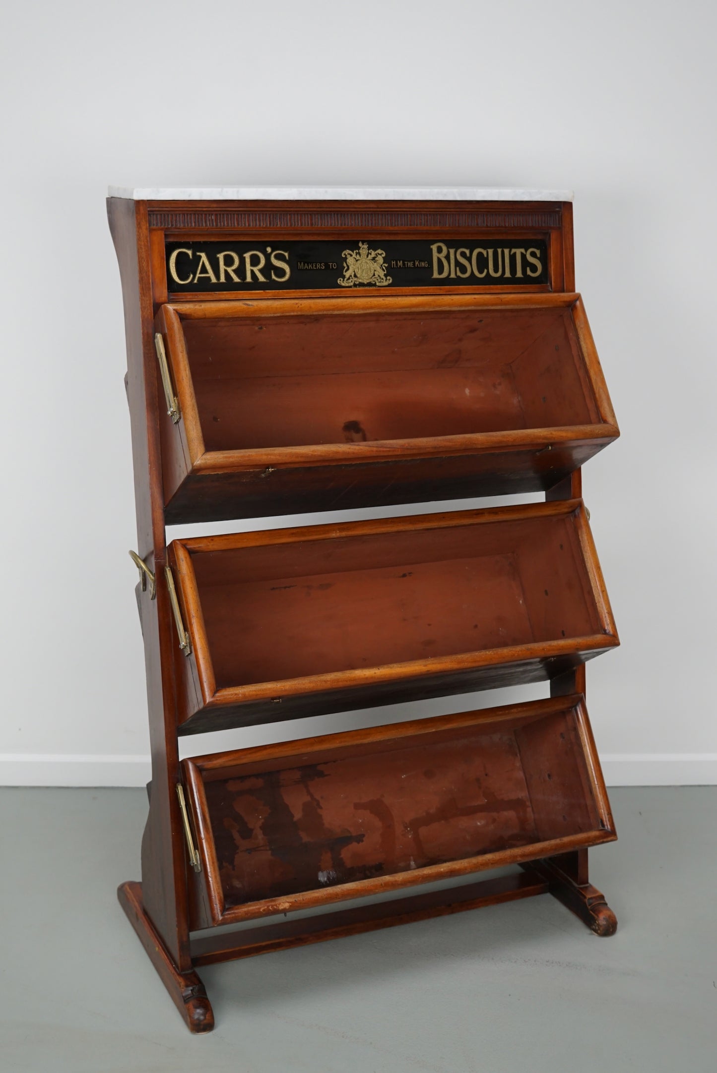 Victorian 19th Century Hardwood Carr's Biscuits Vitrine / Shop Cabinet