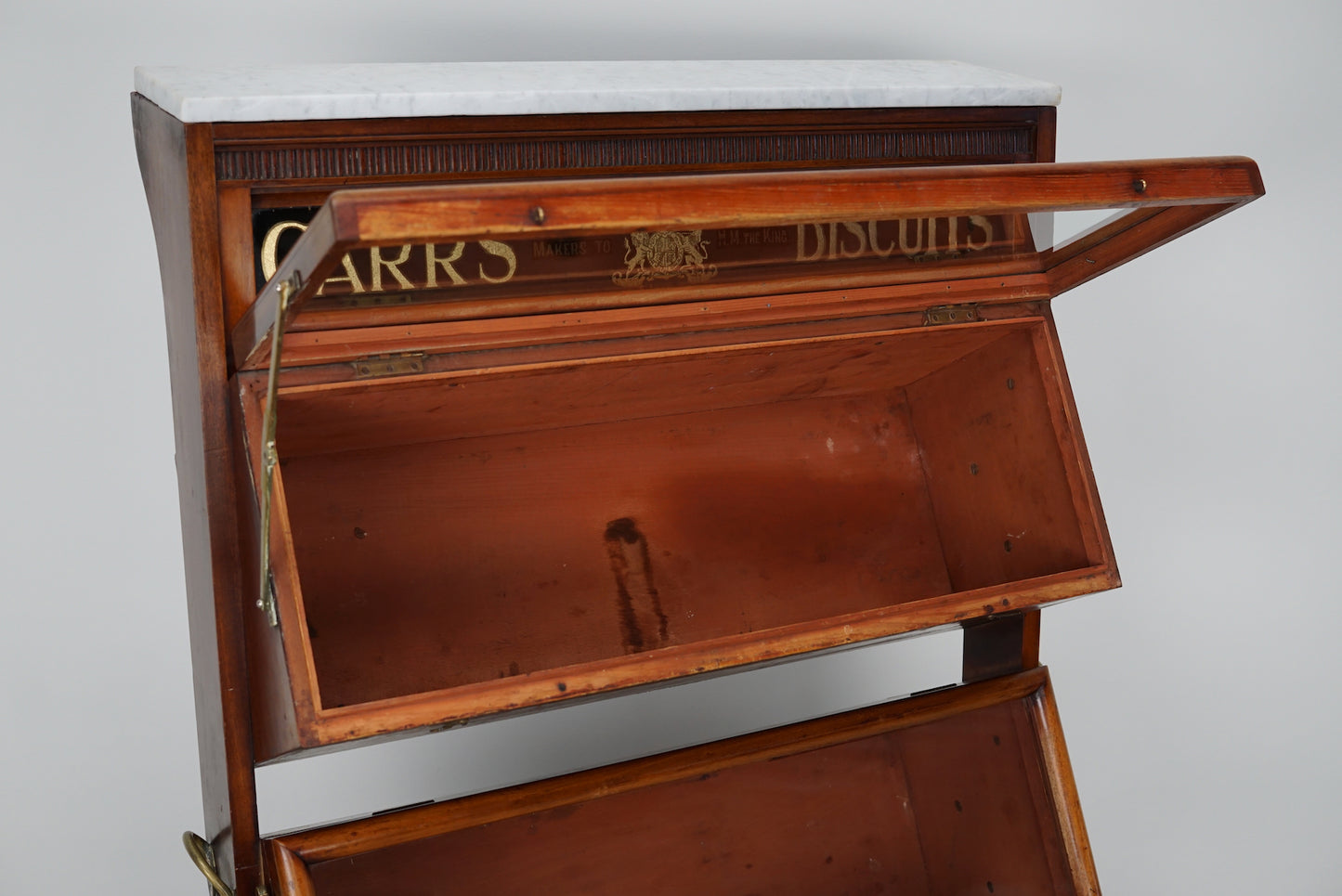 Victorian 19th Century Hardwood Carr's Biscuits Vitrine / Shop Cabinet