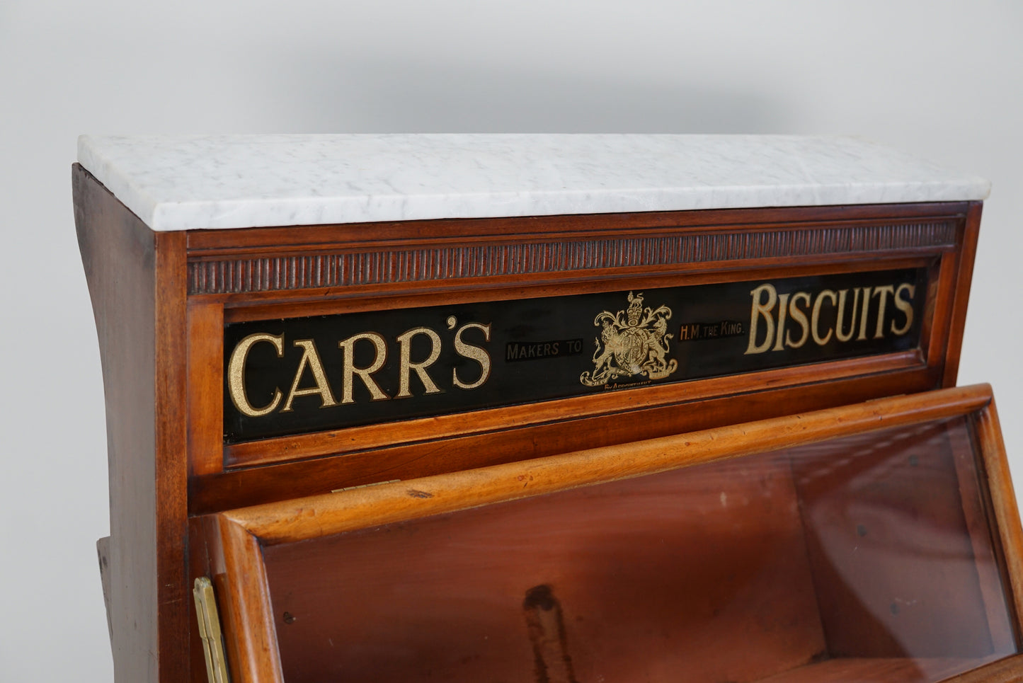 Victorian 19th Century Hardwood Carr's Biscuits Vitrine / Shop Cabinet