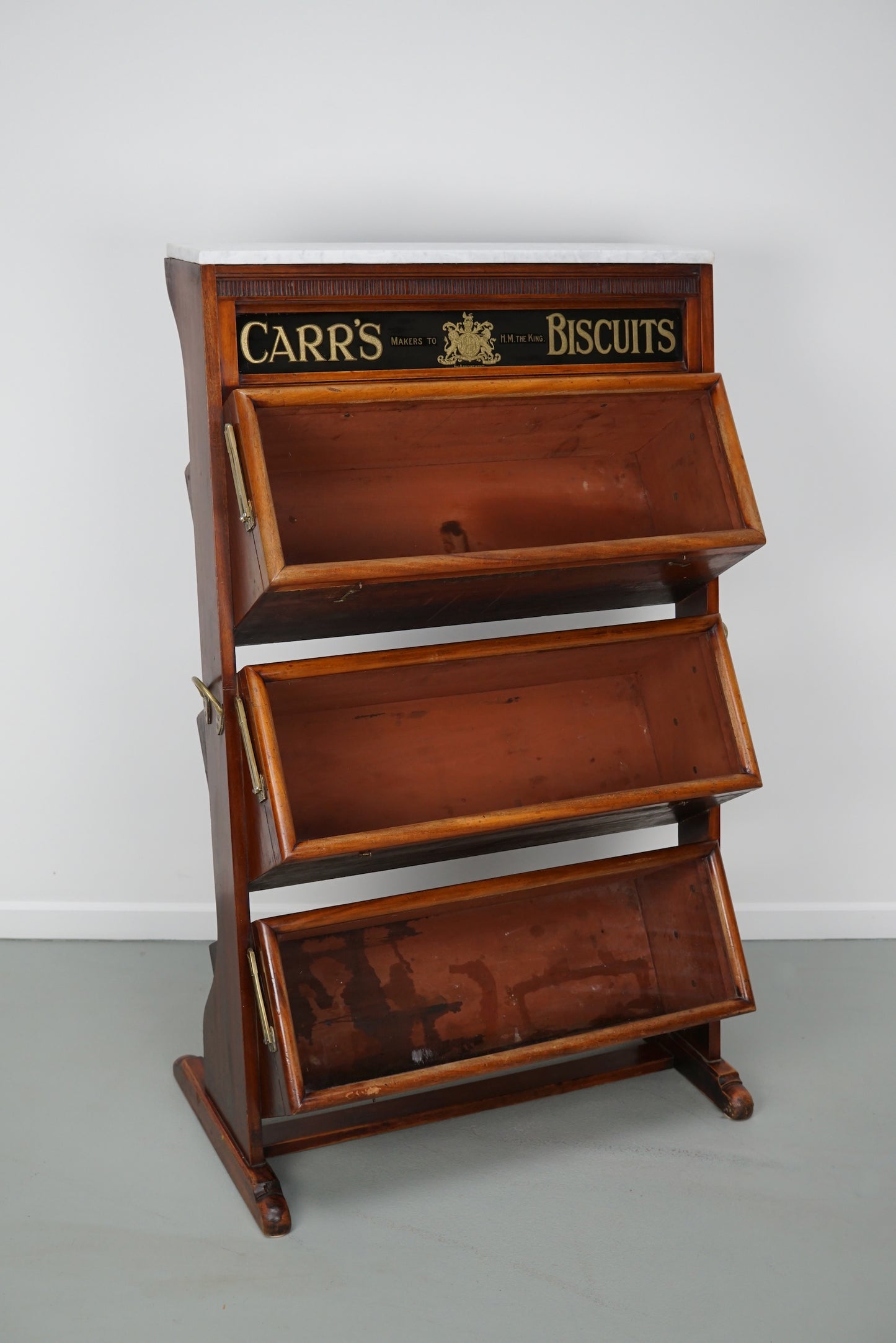 Victorian 19th Century Hardwood Carr's Biscuits Vitrine / Shop Cabinet