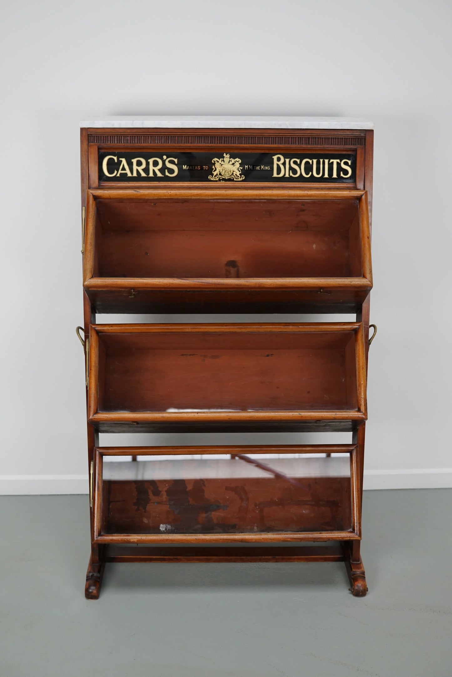 Victorian 19th Century Hardwood Carr's Biscuits Vitrine / Shop Cabinet