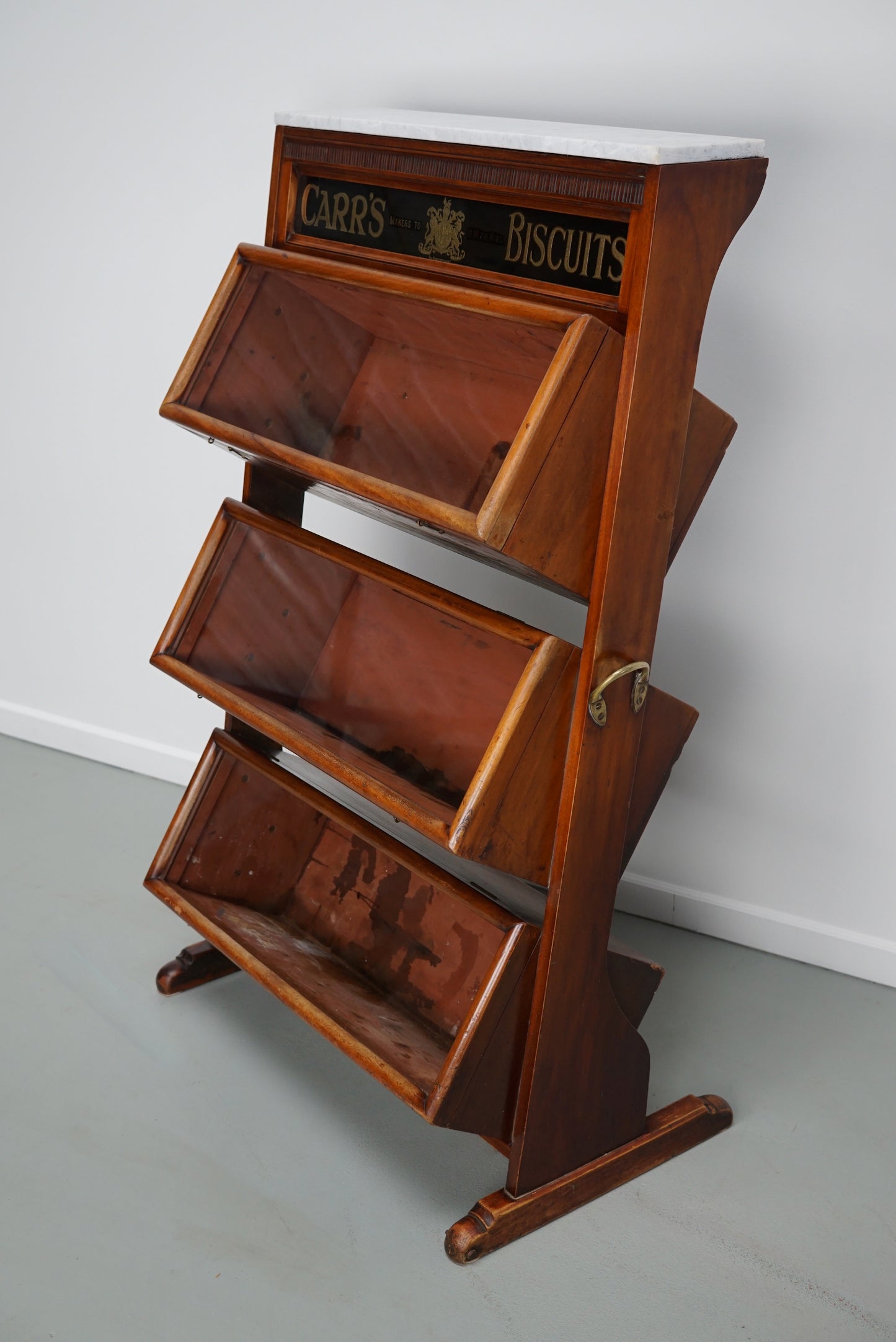 Victorian 19th Century Hardwood Carr's Biscuits Vitrine / Shop Cabinet