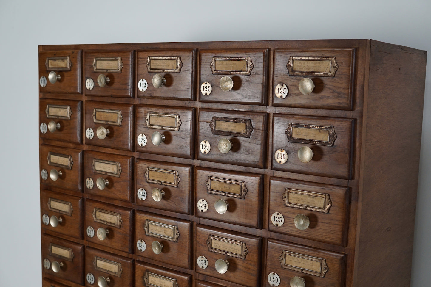 Vintage German Oak Apothecary / Savings Cabinet Cabinet, 1950s