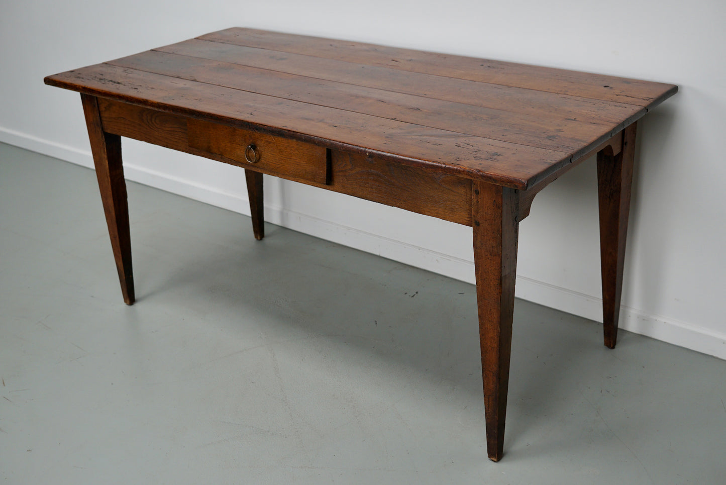 Antique 19th Century French Rustic Farmhouse Dining Table Oak & Fruitwood