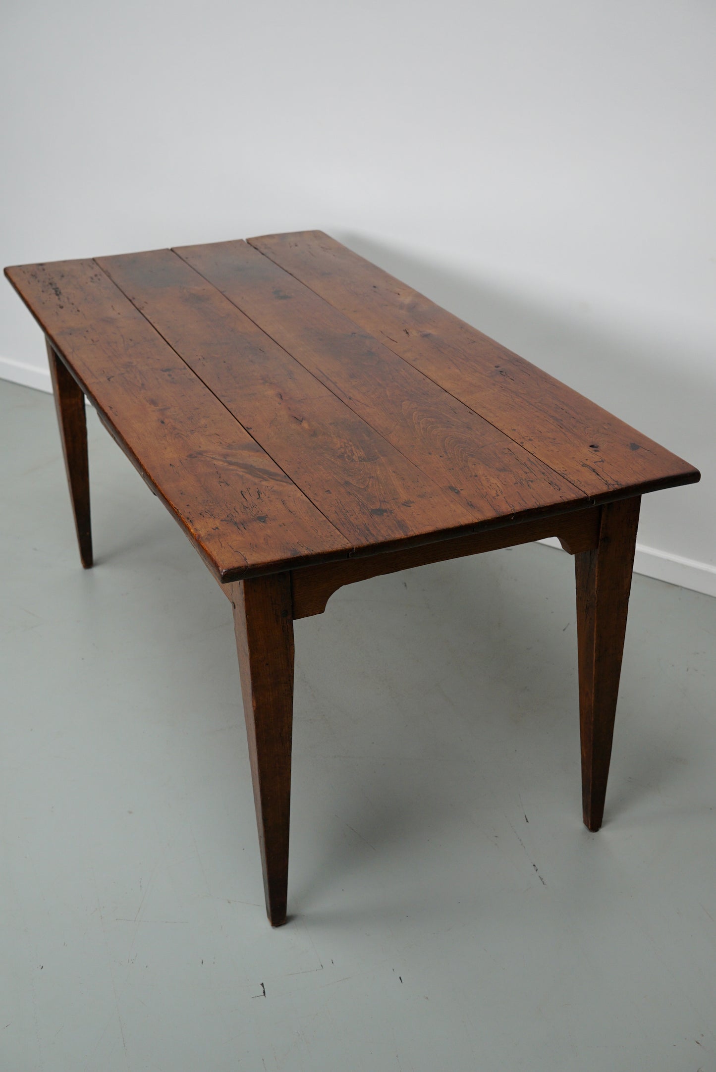 Antique 19th Century French Rustic Farmhouse Dining Table Oak & Fruitwood