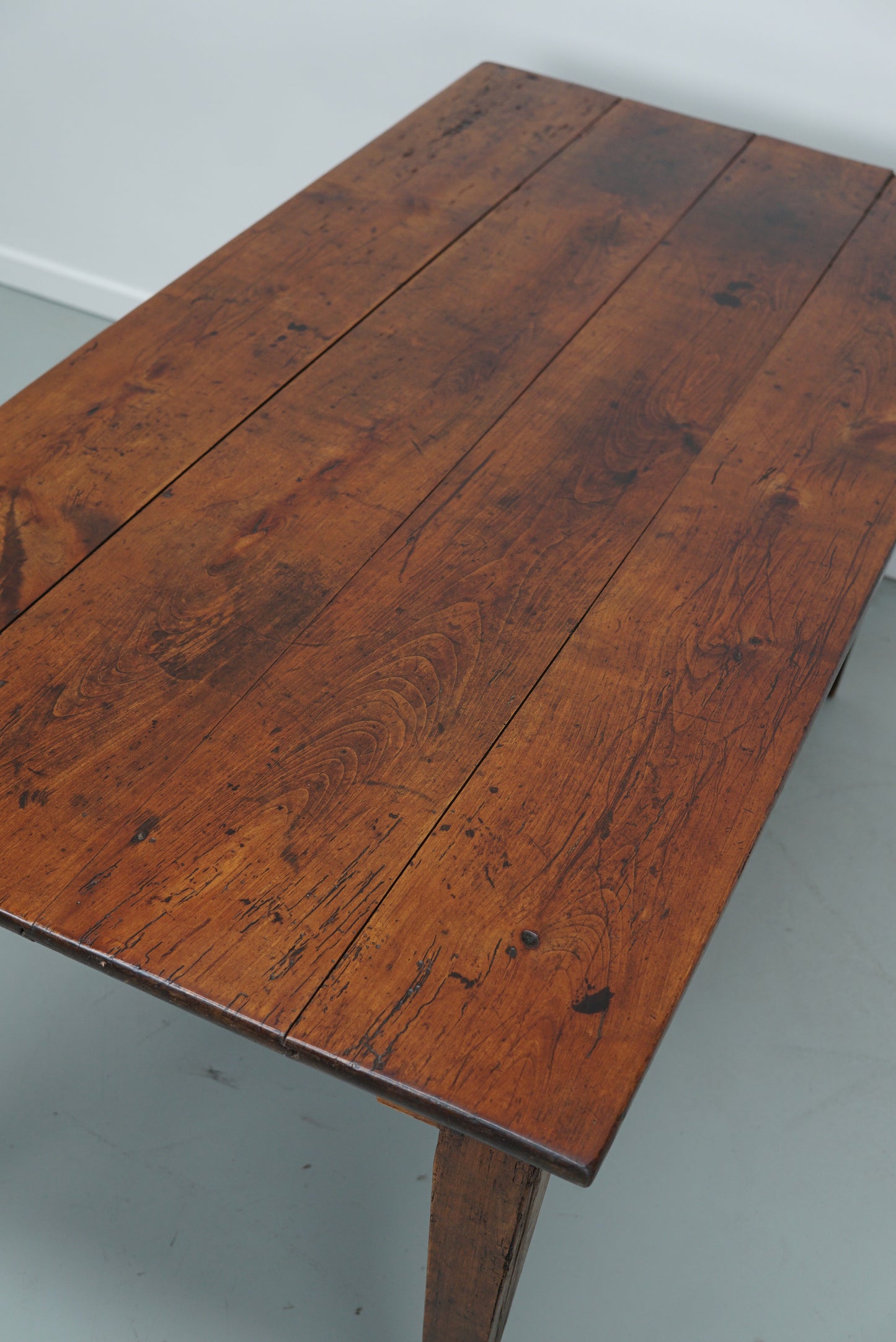 Antique 19th Century French Rustic Farmhouse Dining Table Oak & Fruitwood