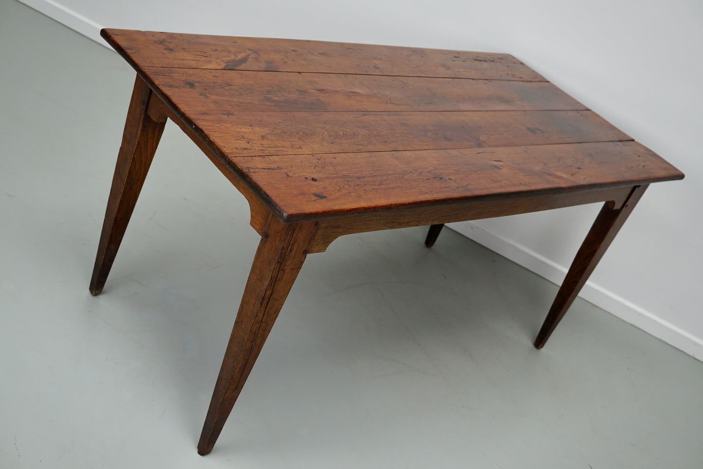 Antique 19th Century French Rustic Farmhouse Dining Table Oak & Fruitwood
