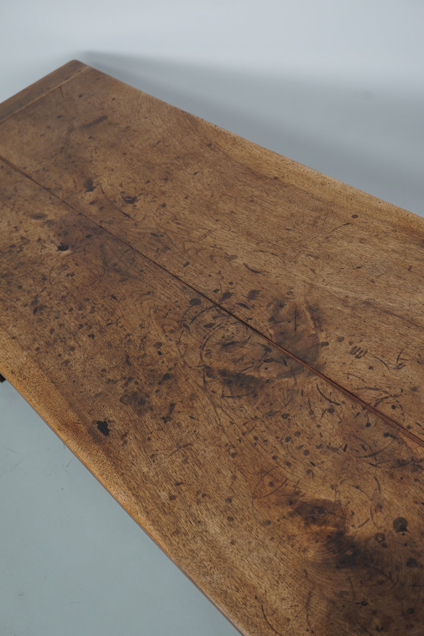 Antique Chestnut French Farmhouse Dining Table, 19th Century