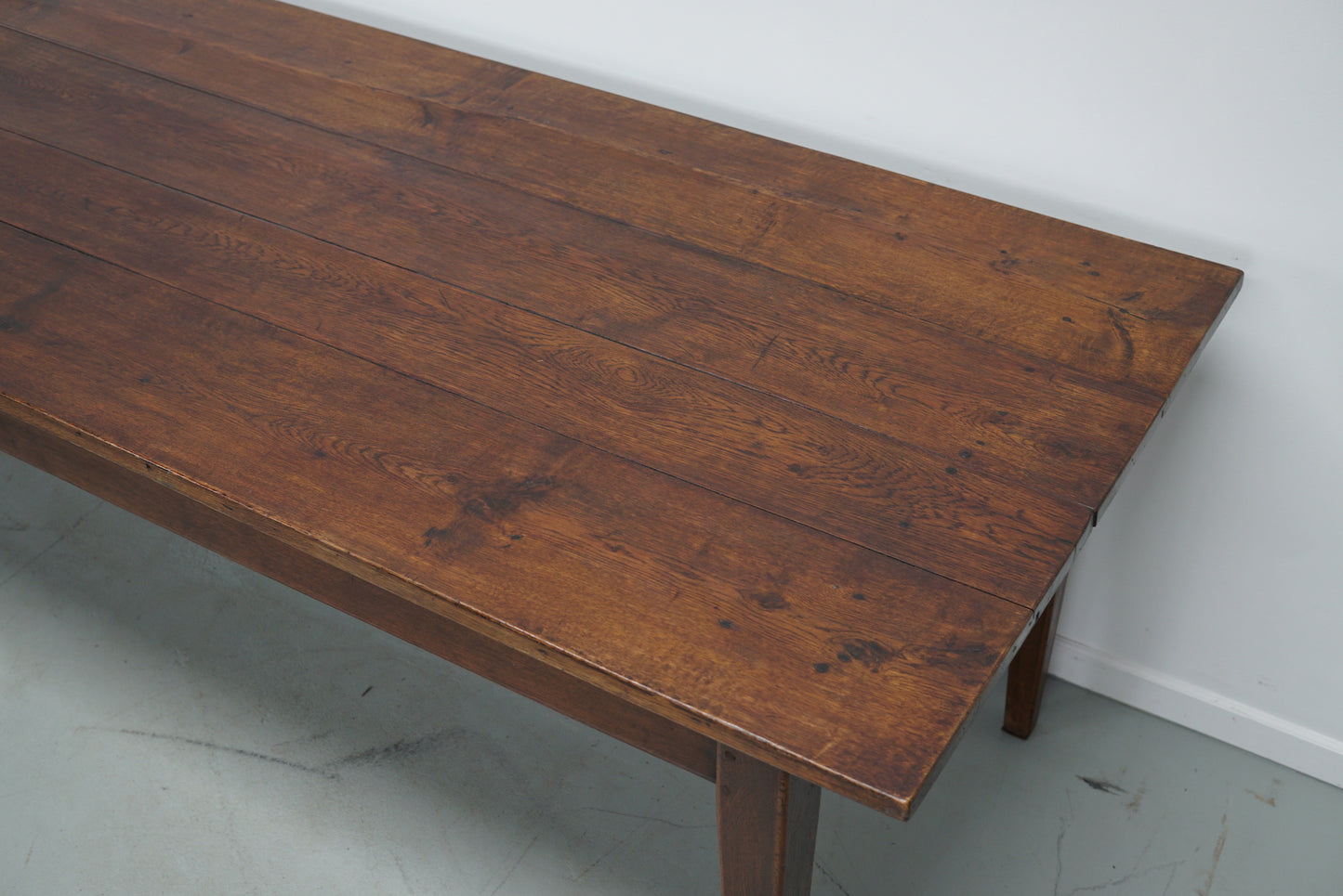 Antique Oak French Farmhouse Dining Table, Ca 1900