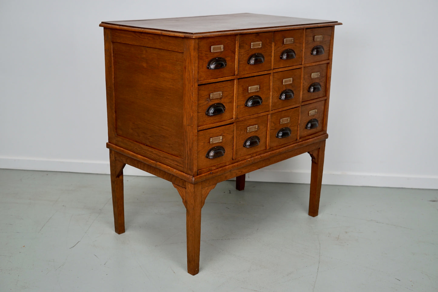 Dutch Oak Apothecary / Filing Cabinet, 1930s