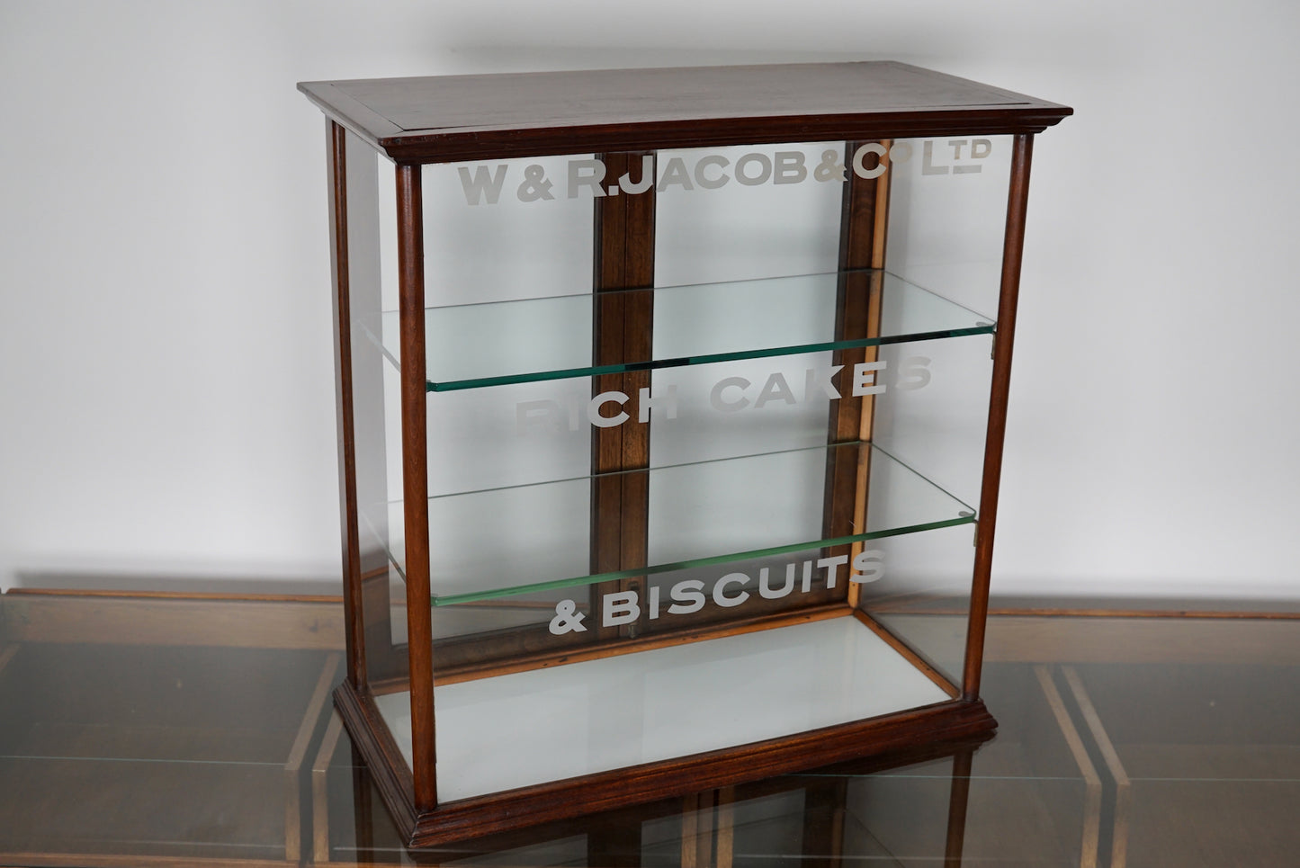 Mahogany Counter Top Cake & Biscuits Shop Display Cabinet, circa 1900