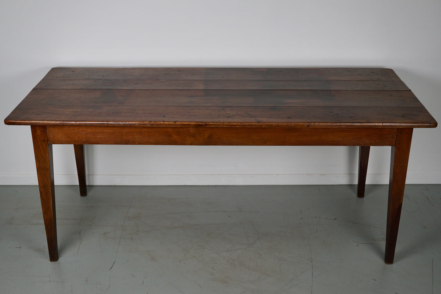 Antique 19th Century French Rustic Farmhouse Dining Table Fruitwood
