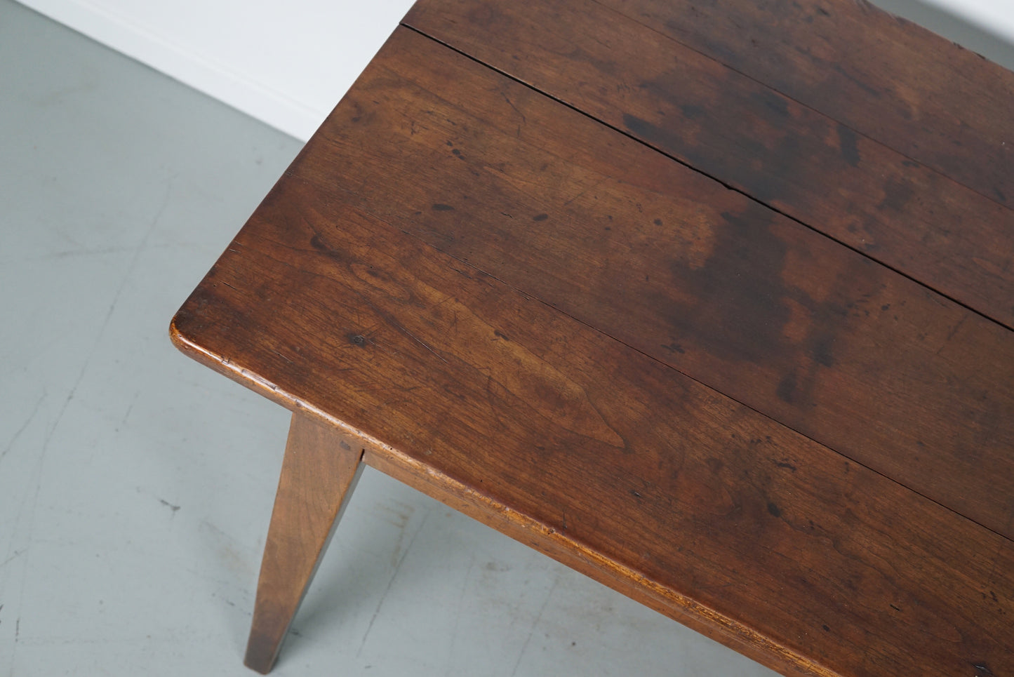 Antique 19th Century French Rustic Farmhouse Dining Table Fruitwood