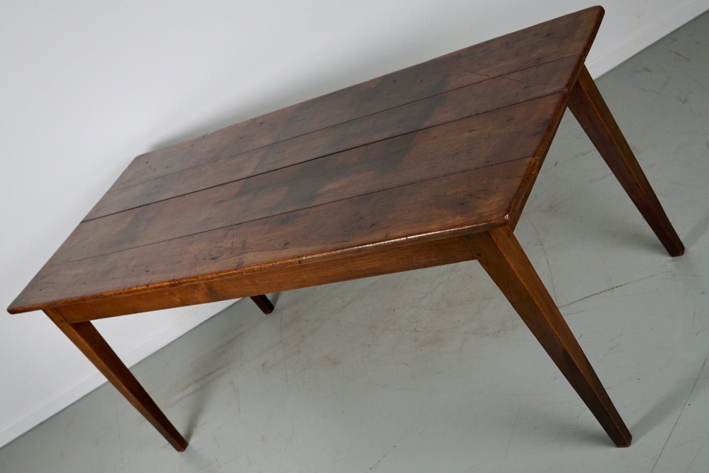 Antique 19th Century French Rustic Farmhouse Dining Table Fruitwood