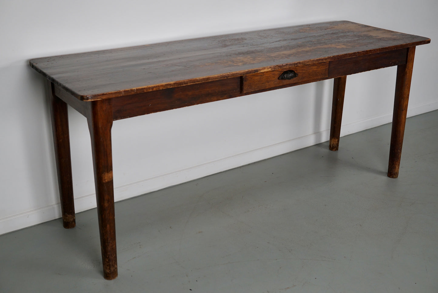 Vintage French Rustic Farmhouse Pine Side Table or Desk, 1950s