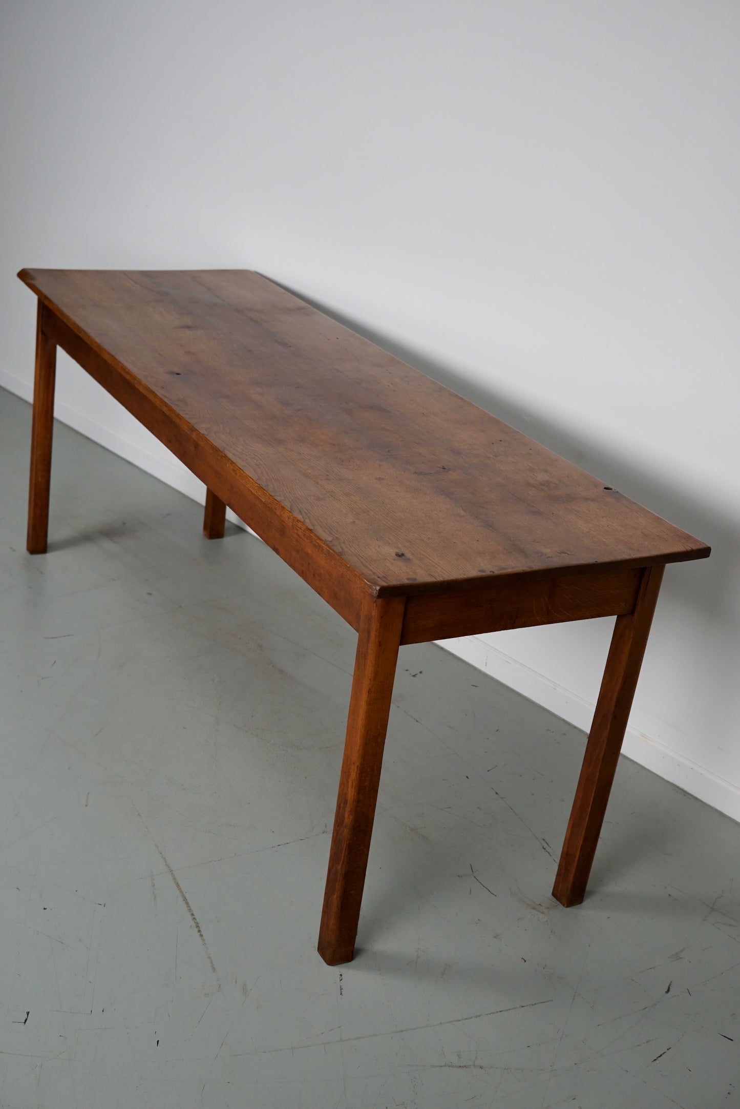 Vintage Dutch Oak Rustic Dining Table, 1930s