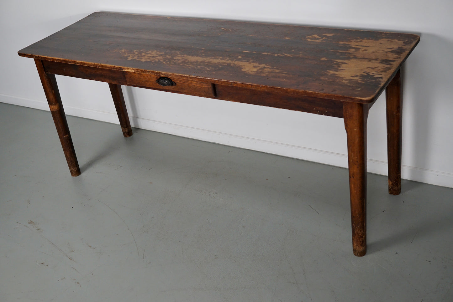 Vintage French Rustic Farmhouse Pine Side Table or Desk, 1950s