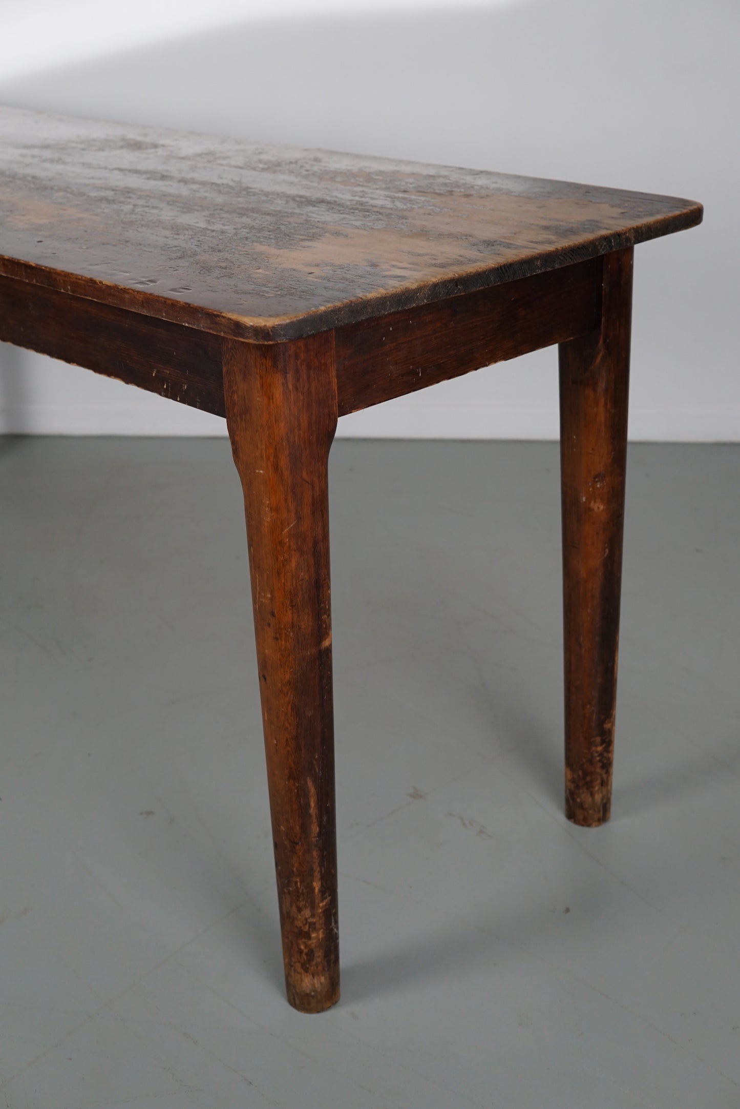 Vintage French Rustic Farmhouse Pine Side Table or Desk, 1950s