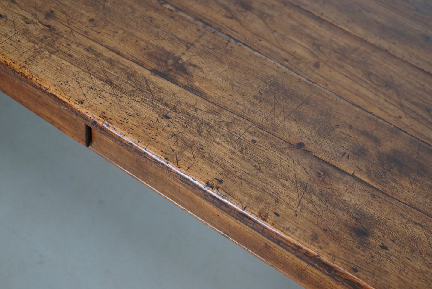 Antique Fruitwood & Oak Early 20th Century French Rustic Farmhouse Dining Table