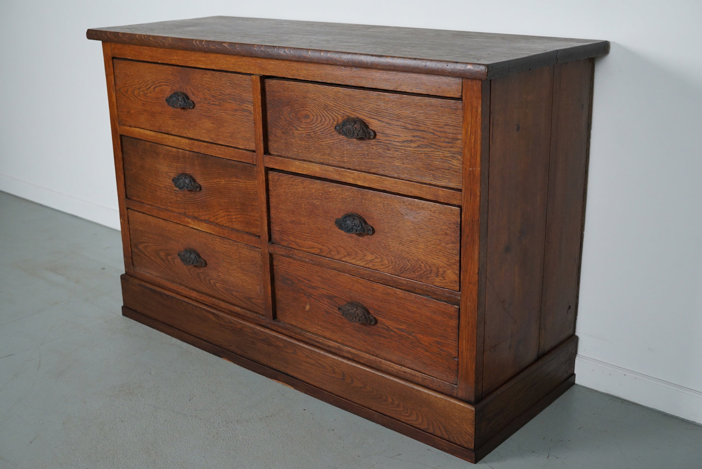 Antique French Oak Apothecary / Filing Cabinet, Early 20th Century