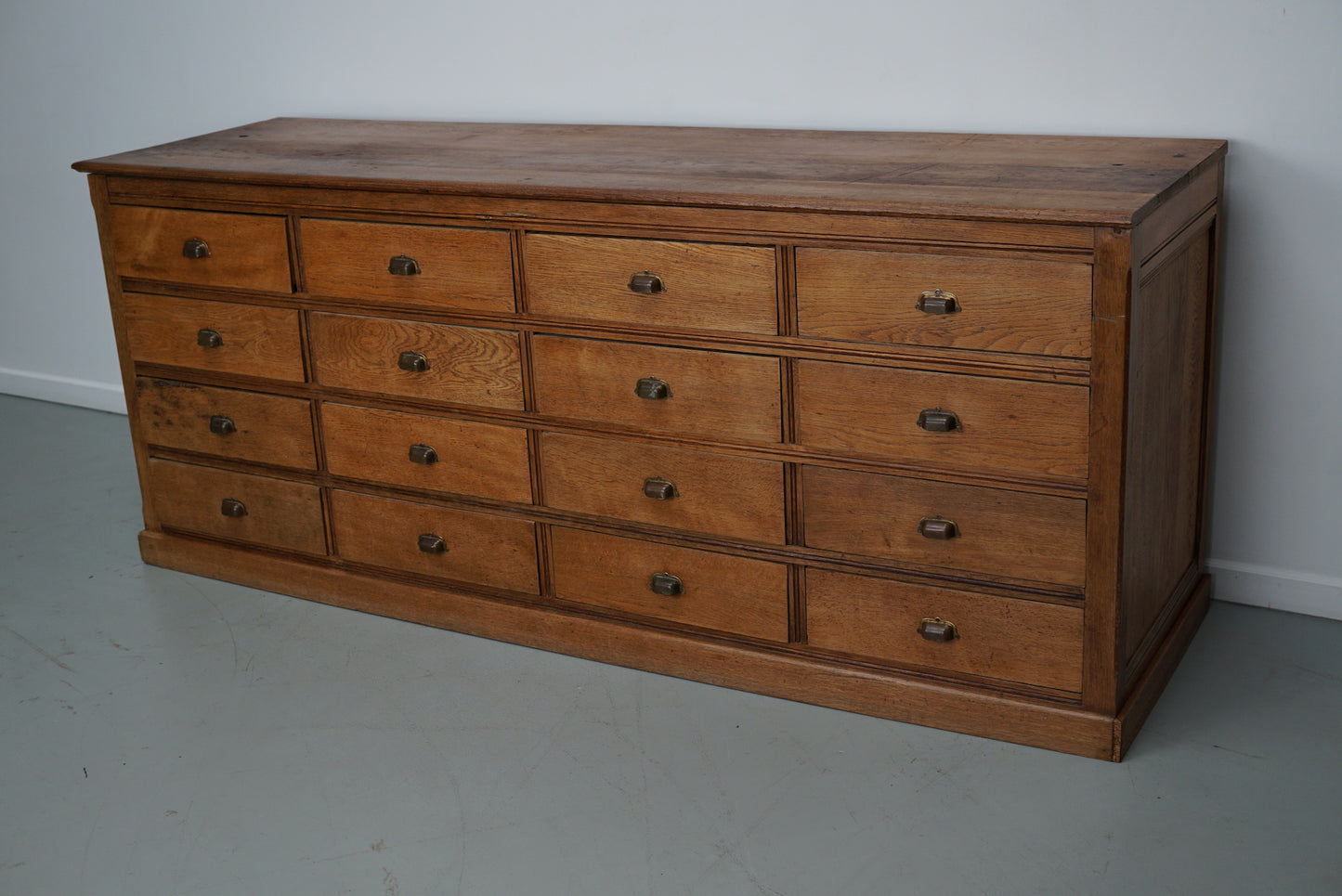Antique French Light Oak Apothecary / Filing Cabinet, 1920/30s