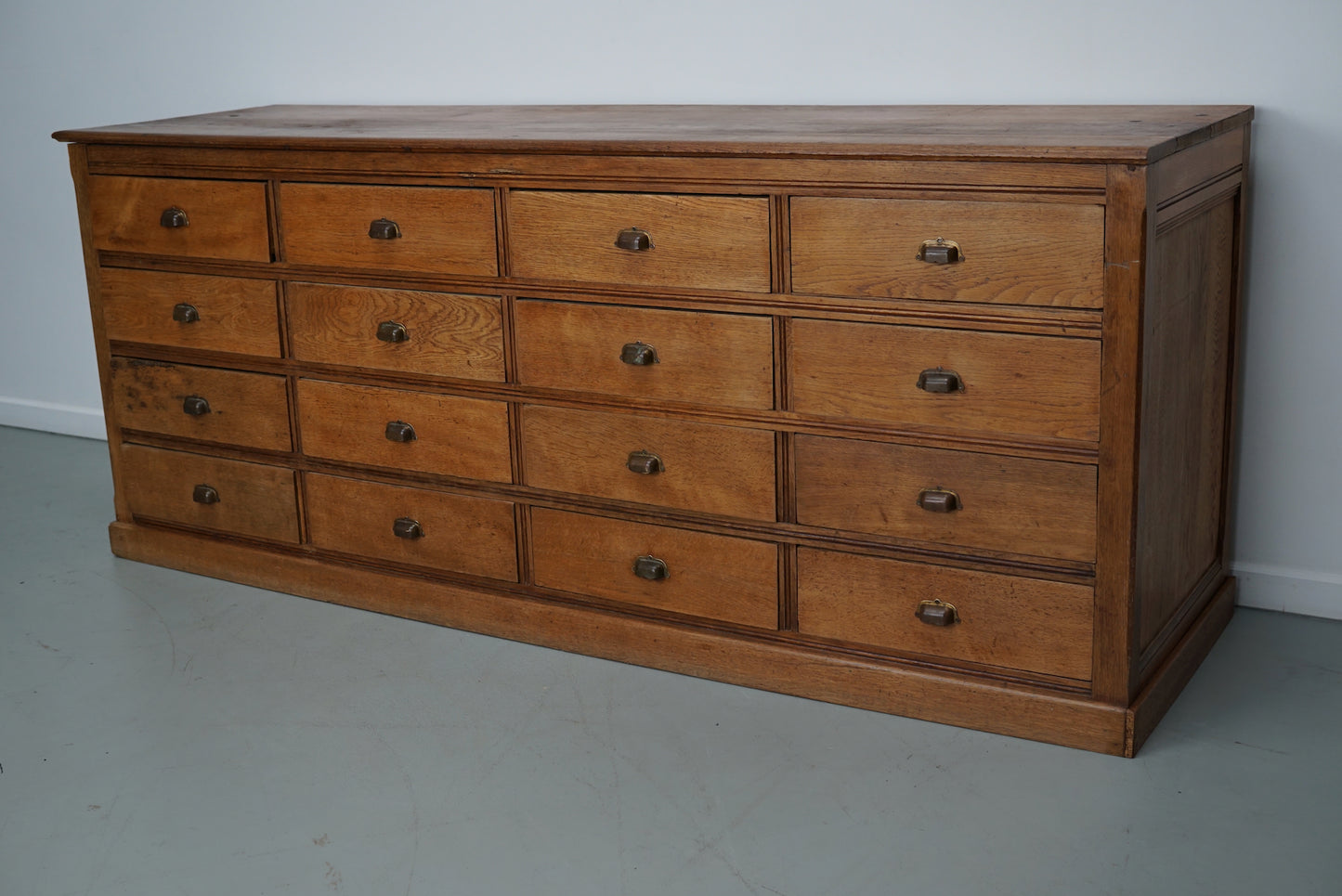 Antique French Light Oak Apothecary / Filing Cabinet, 1920/30s