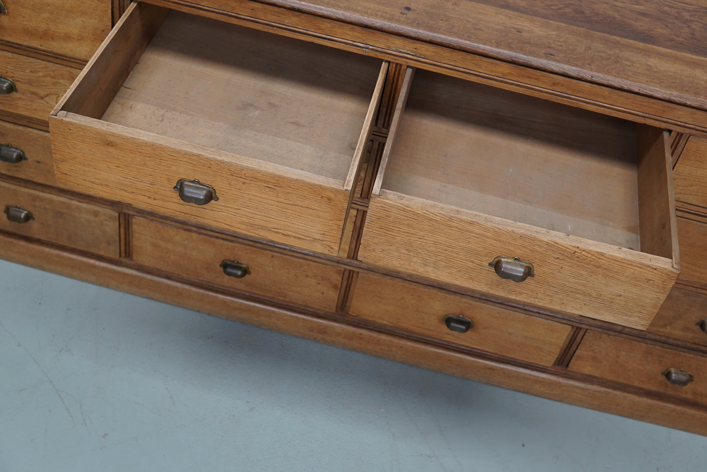 Antique French Light Oak Apothecary / Filing Cabinet, 1920/30s