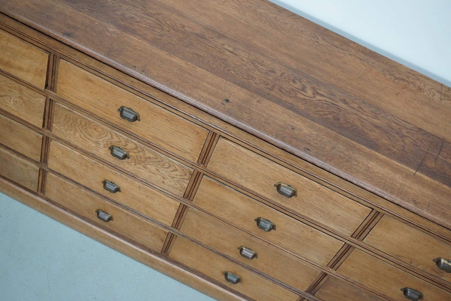 Antique French Light Oak Apothecary / Filing Cabinet, 1920/30s