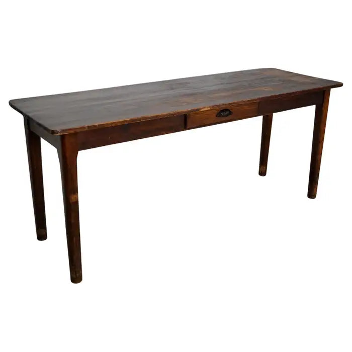 Vintage French Rustic Farmhouse Pine Side Table or Desk, 1950s