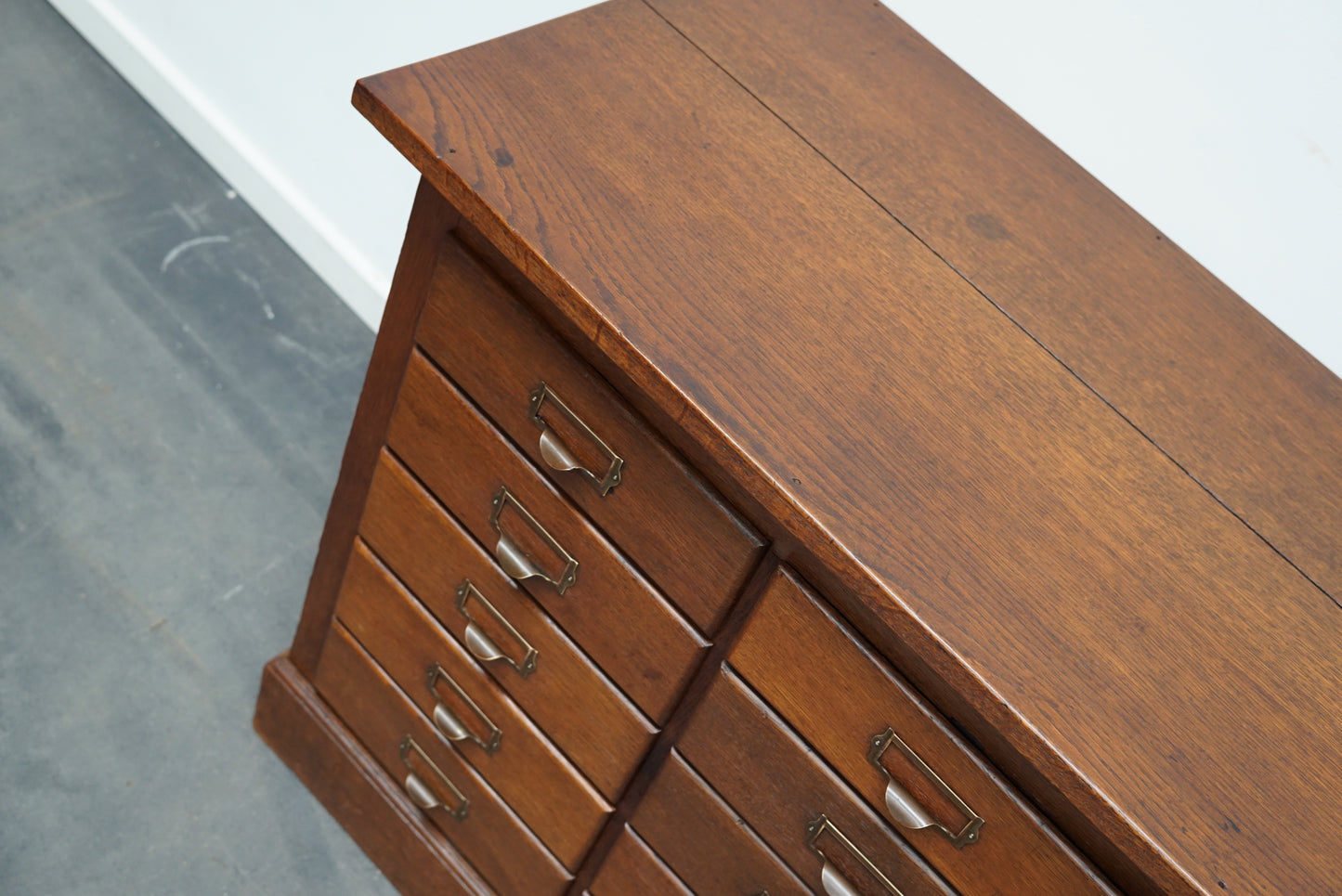 Dutch Oak Apothecary or Filing Cabinet, 1930s