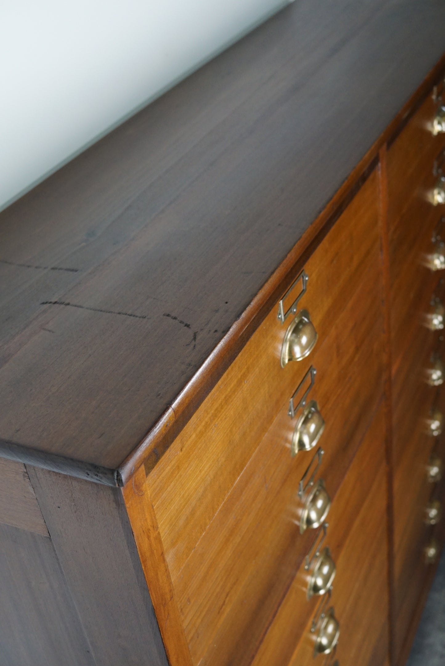 French Fruitwood Apothecary Cabinet, ca 1930s
