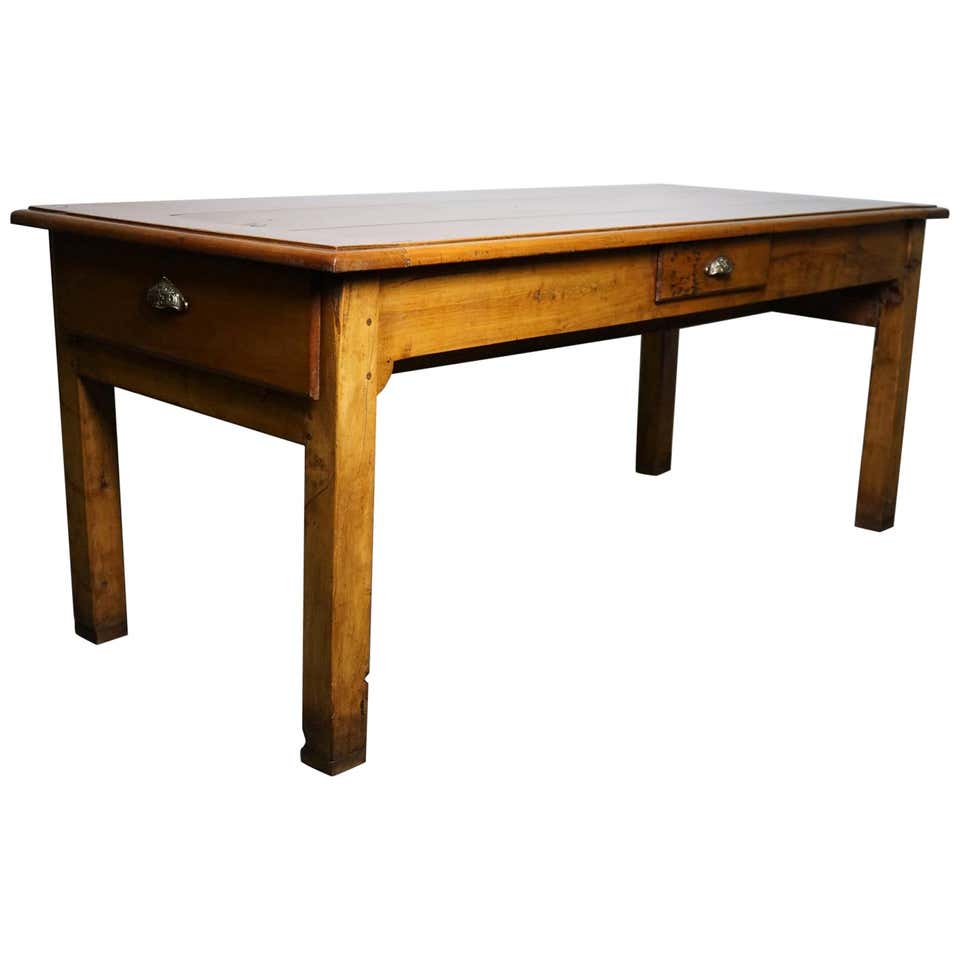 Antique French Late 19th Century Cherry Dining Table