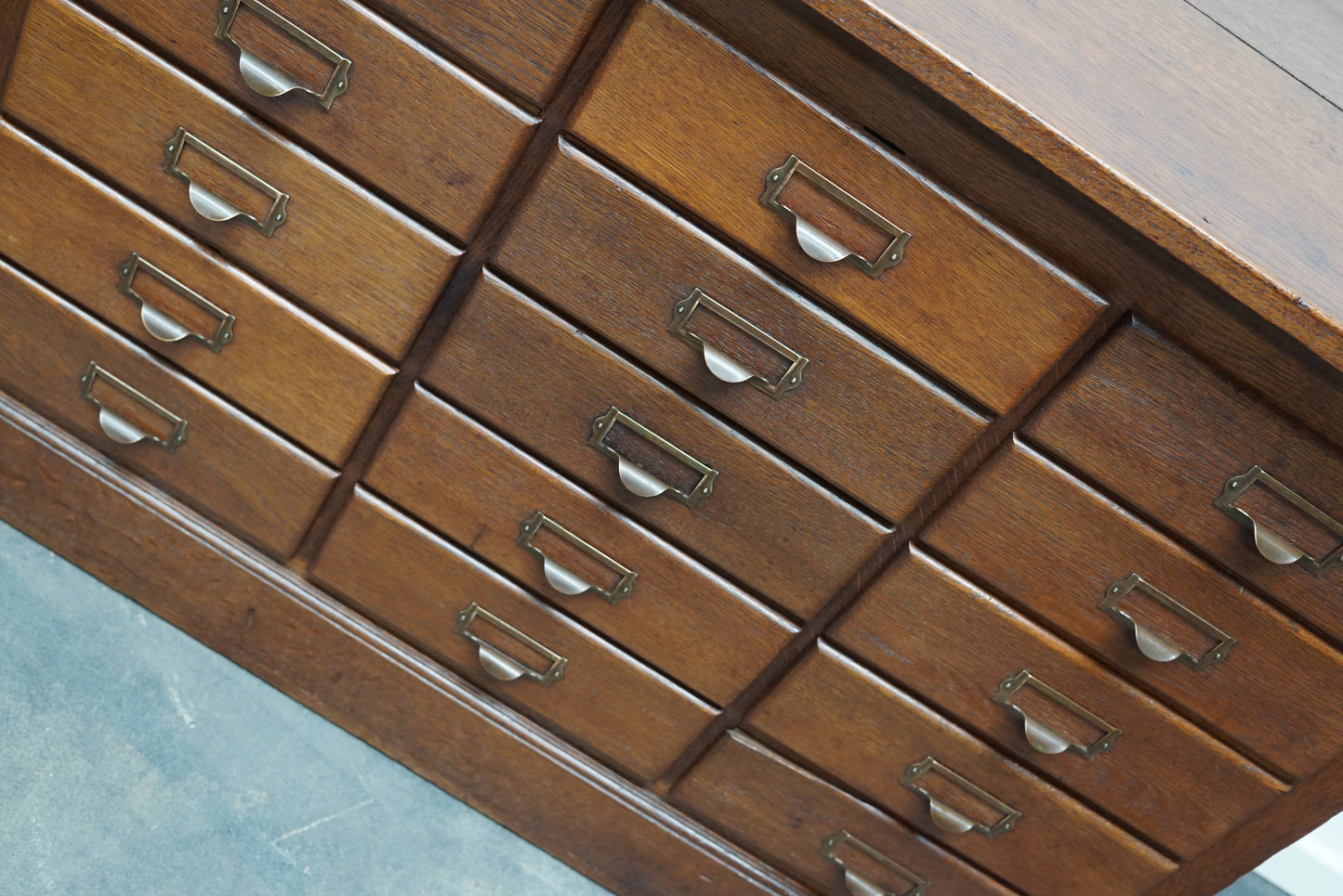 Dutch Oak Apothecary or Filing Cabinet, 1930s