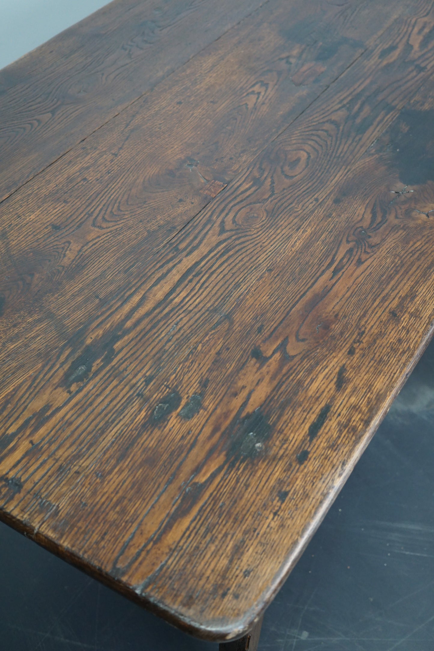 Antique Oak French Farmhouse Dining Table, 19th Century
