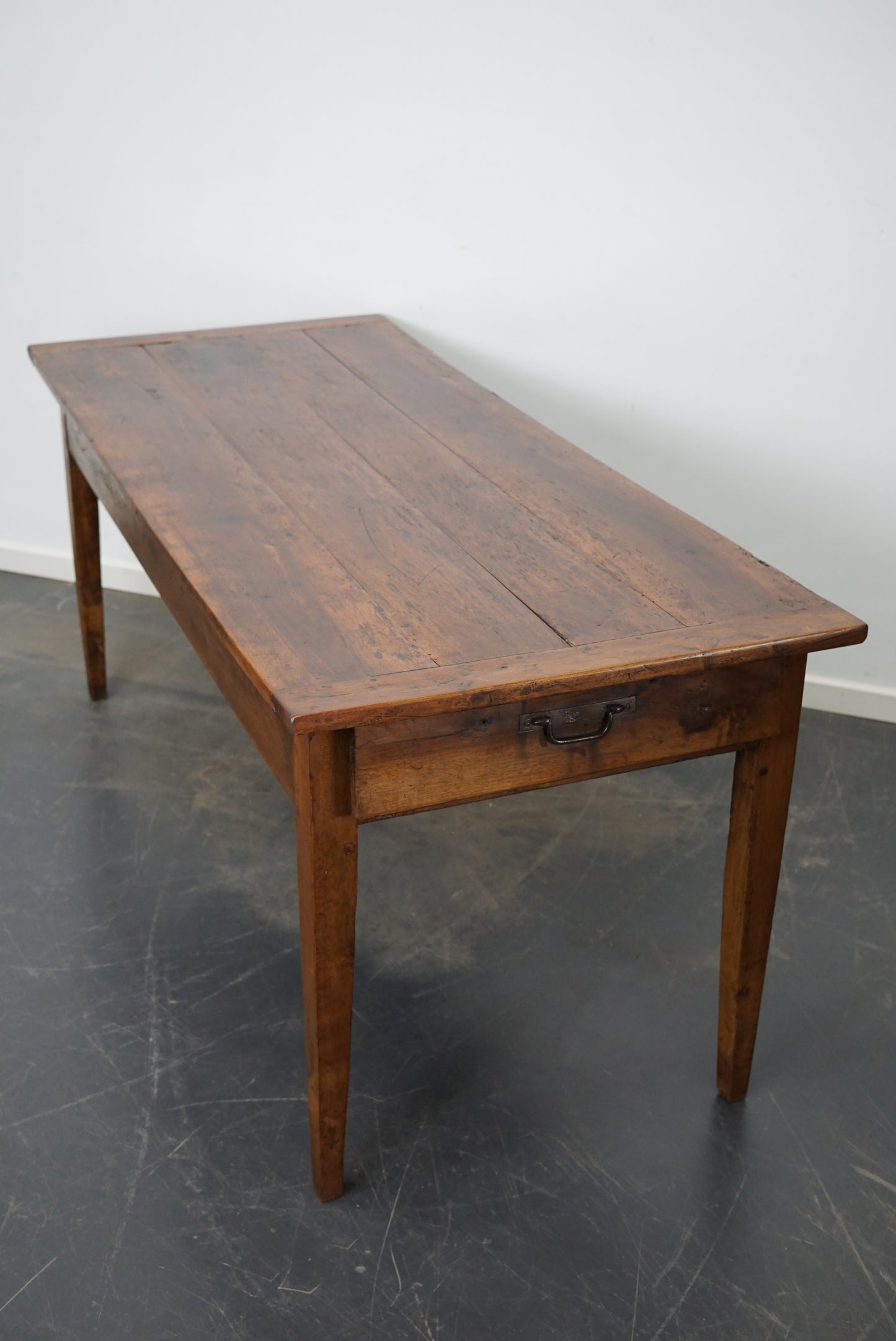 Antique 19th Century French Rustic Farmhouse Dining Table Fruitwood & Chestnut