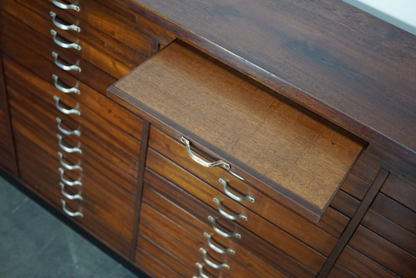 Vintage Large Dutch Mahogany Jewelers / Watchmakers Cabinet, circa 1930