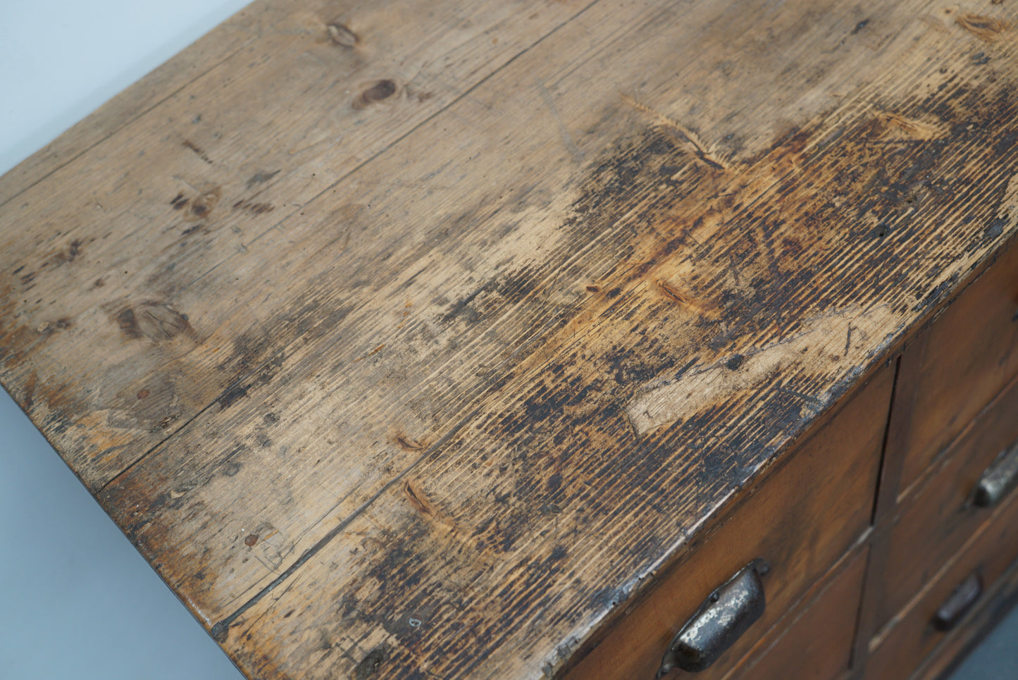 French Pine Apothecary Workshop Cabinet / Sideboard, circa 1950s