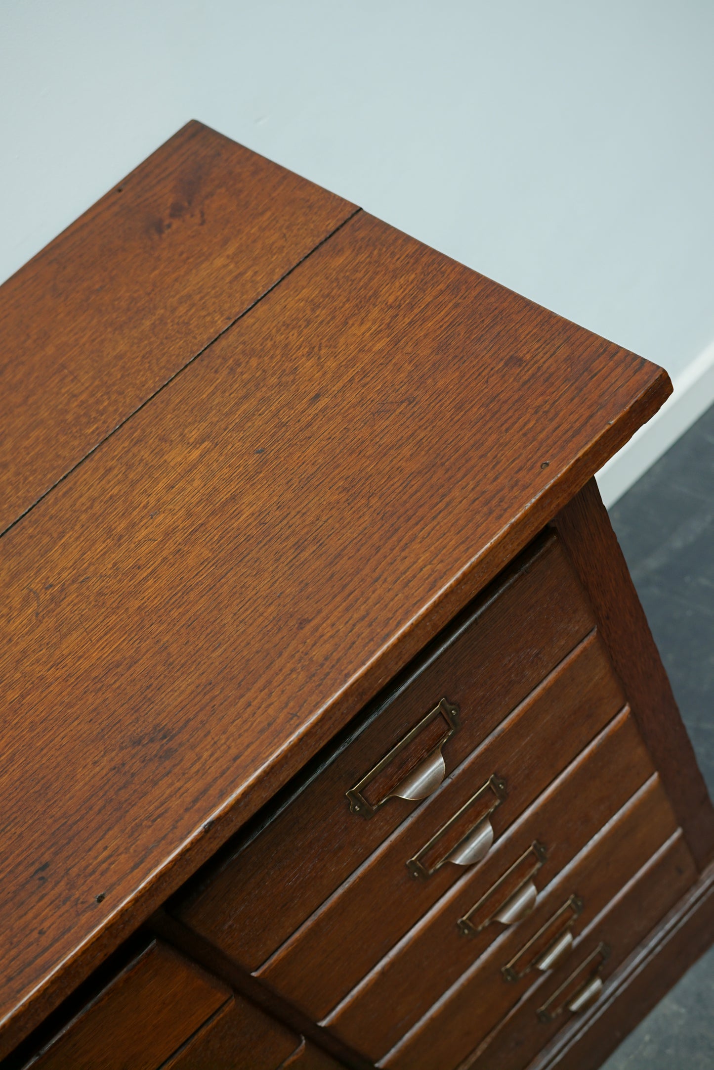 Dutch Oak Apothecary or Filing Cabinet, 1930s