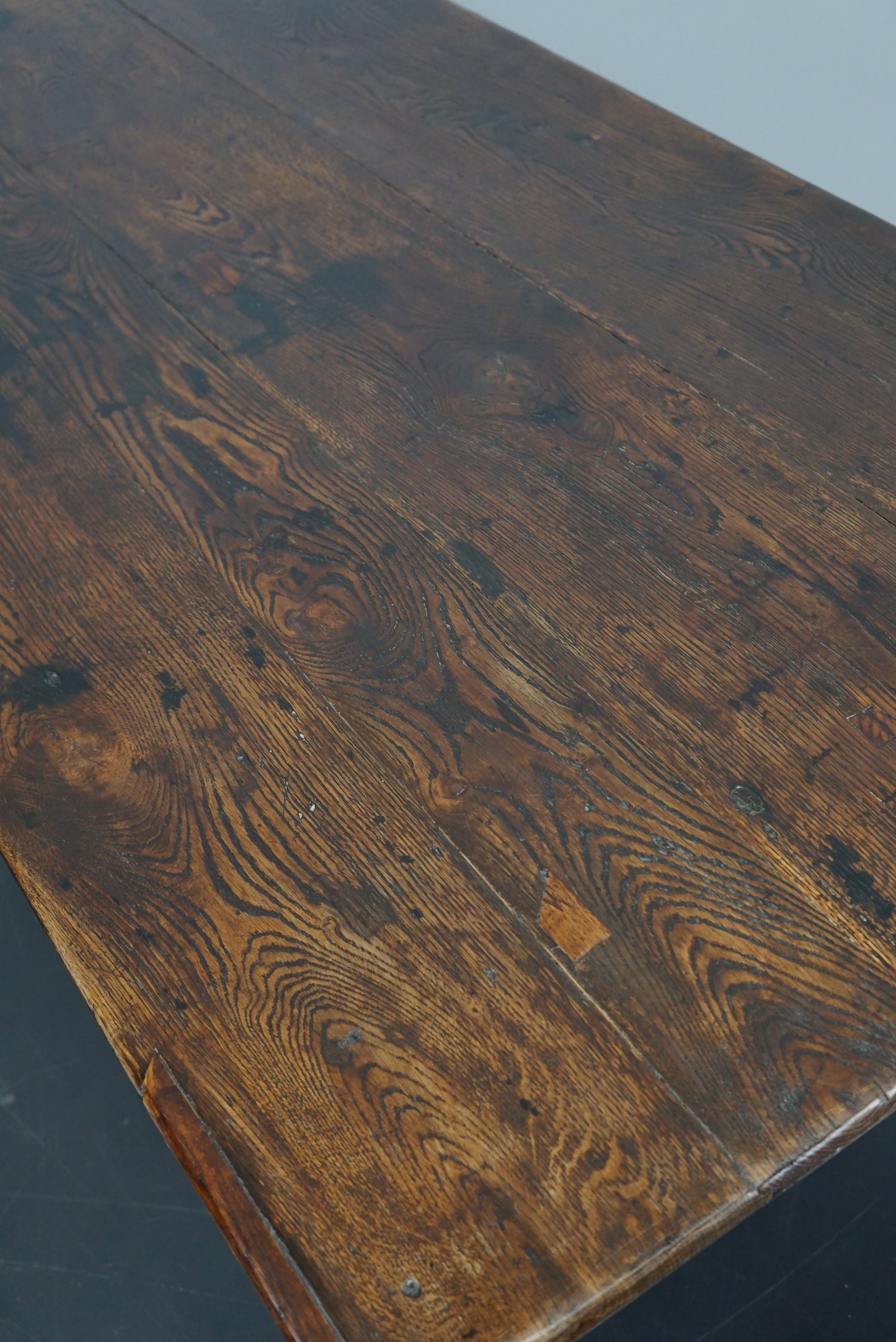 Antique Oak French Farmhouse Dining Table, 19th Century