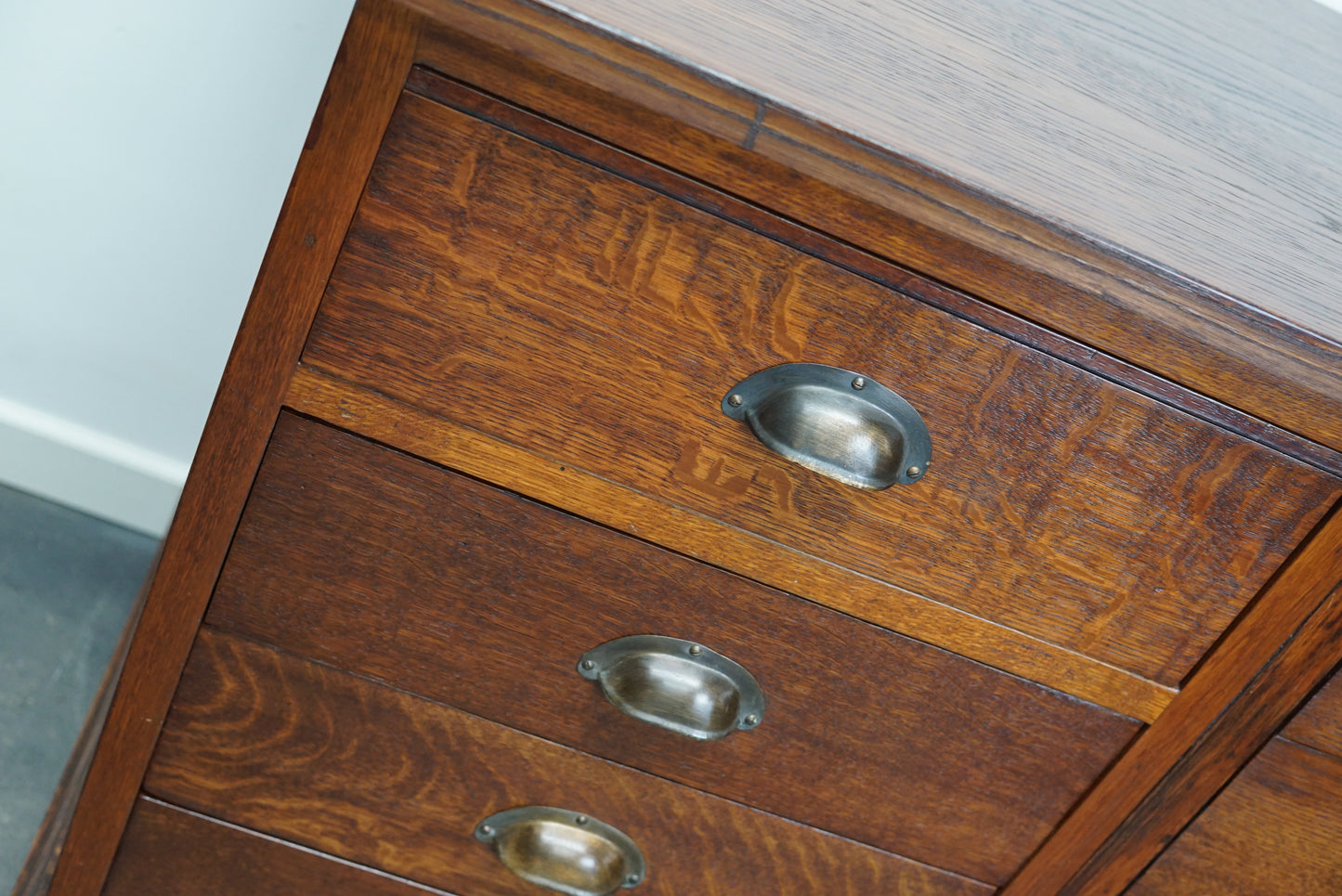 Dutch Oak Apothecary / Filing Cabinet, 1930s