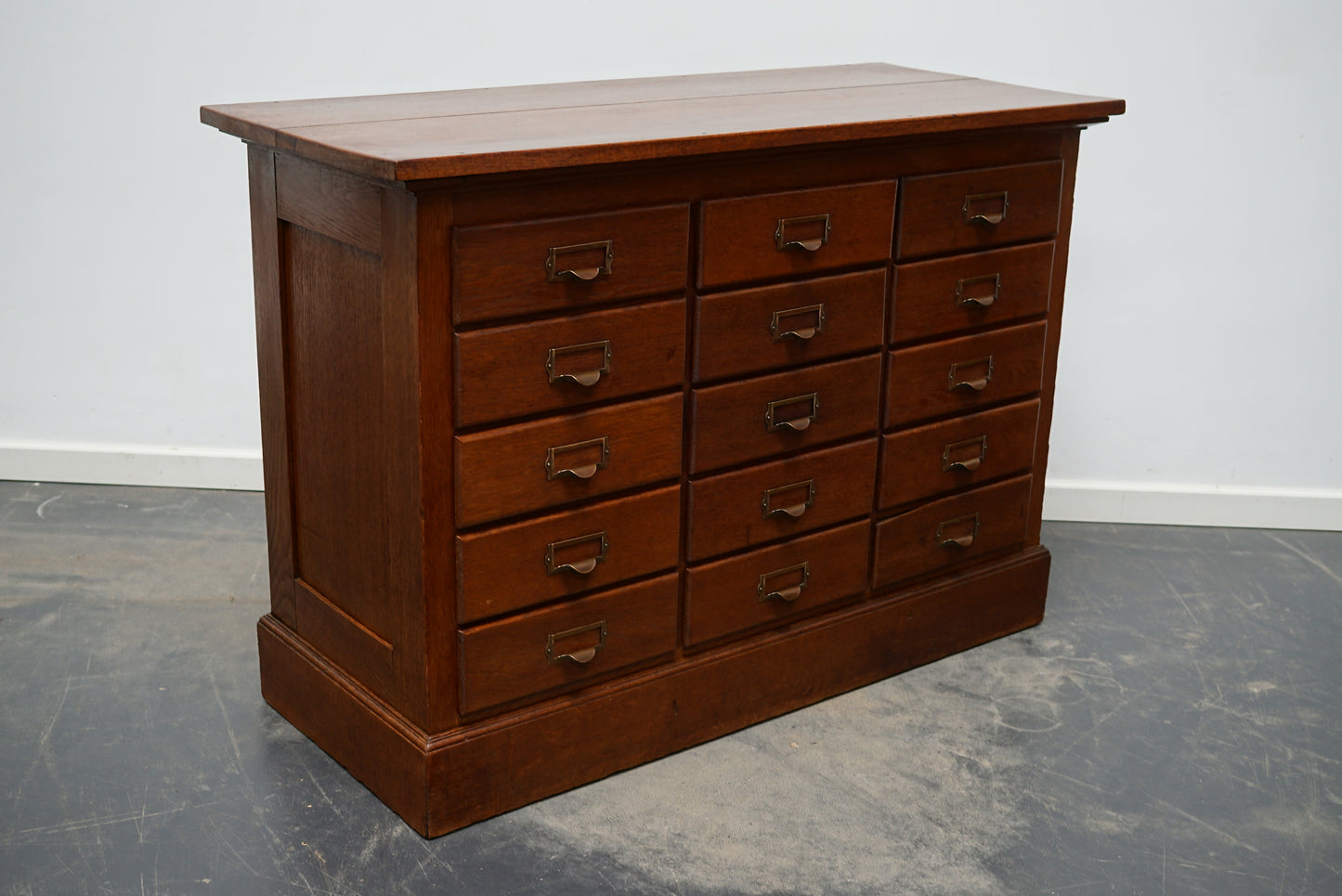 Dutch Oak Apothecary or Filing Cabinet, 1930s