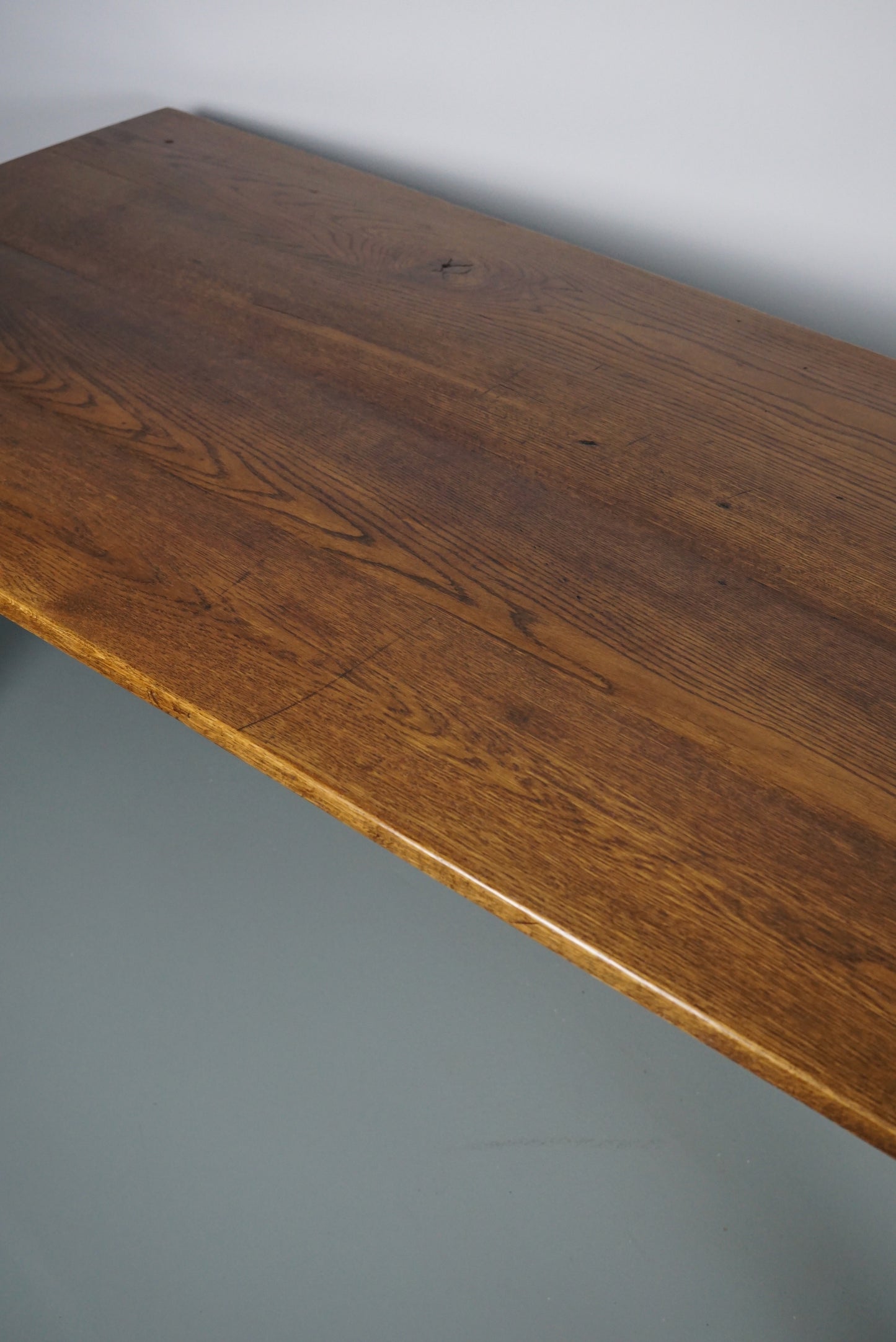 French Oak Farmhouse Style Dining Table, Early 20th Century