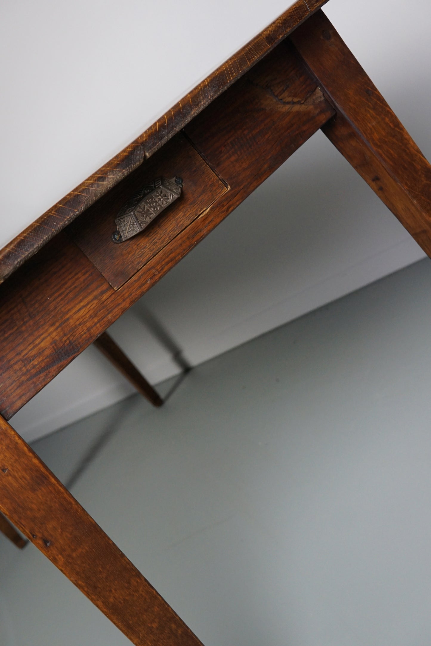 French Oak Farmhouse Style Dining Table, Early 20th Century