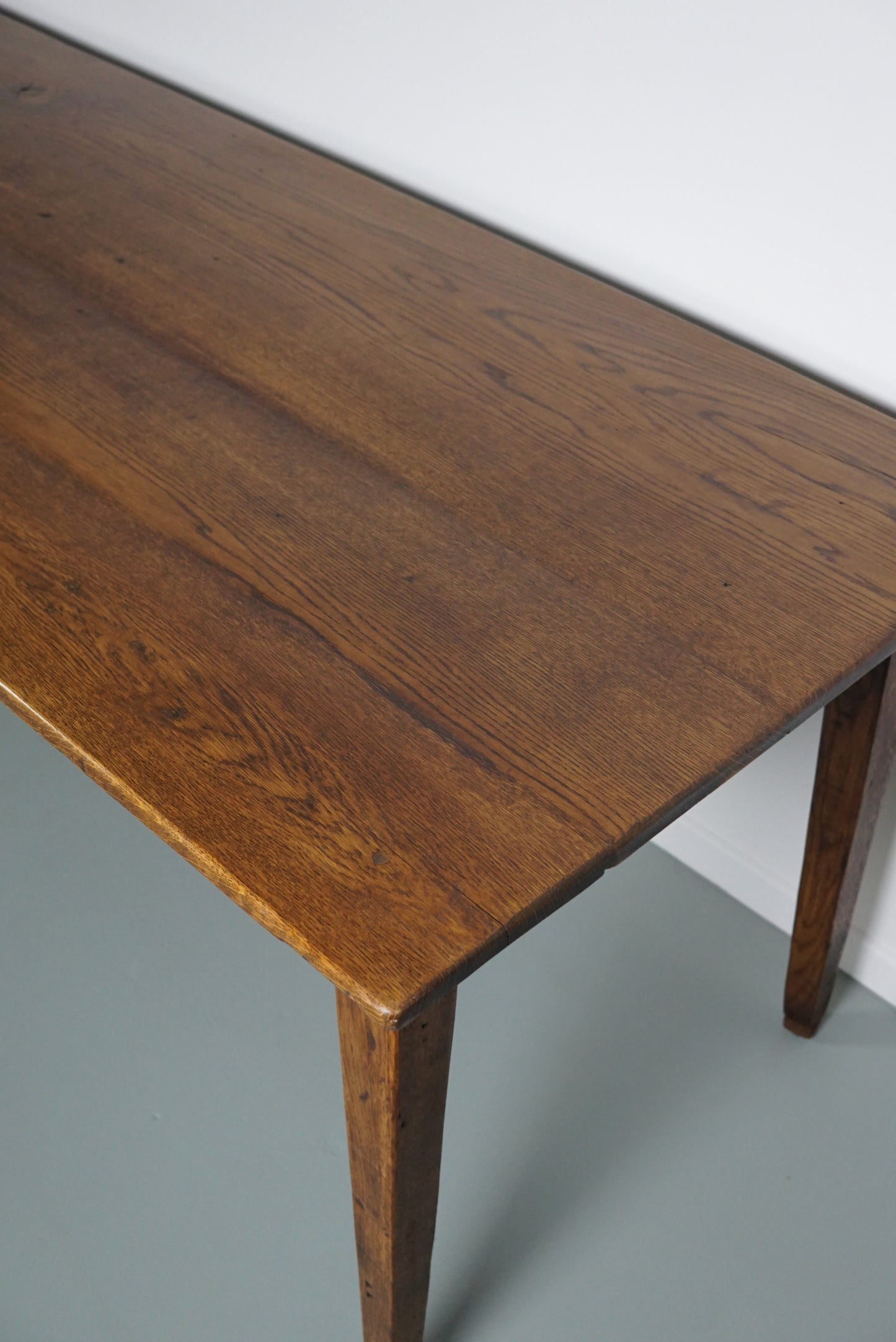 French Oak Farmhouse Style Dining Table, Early 20th Century