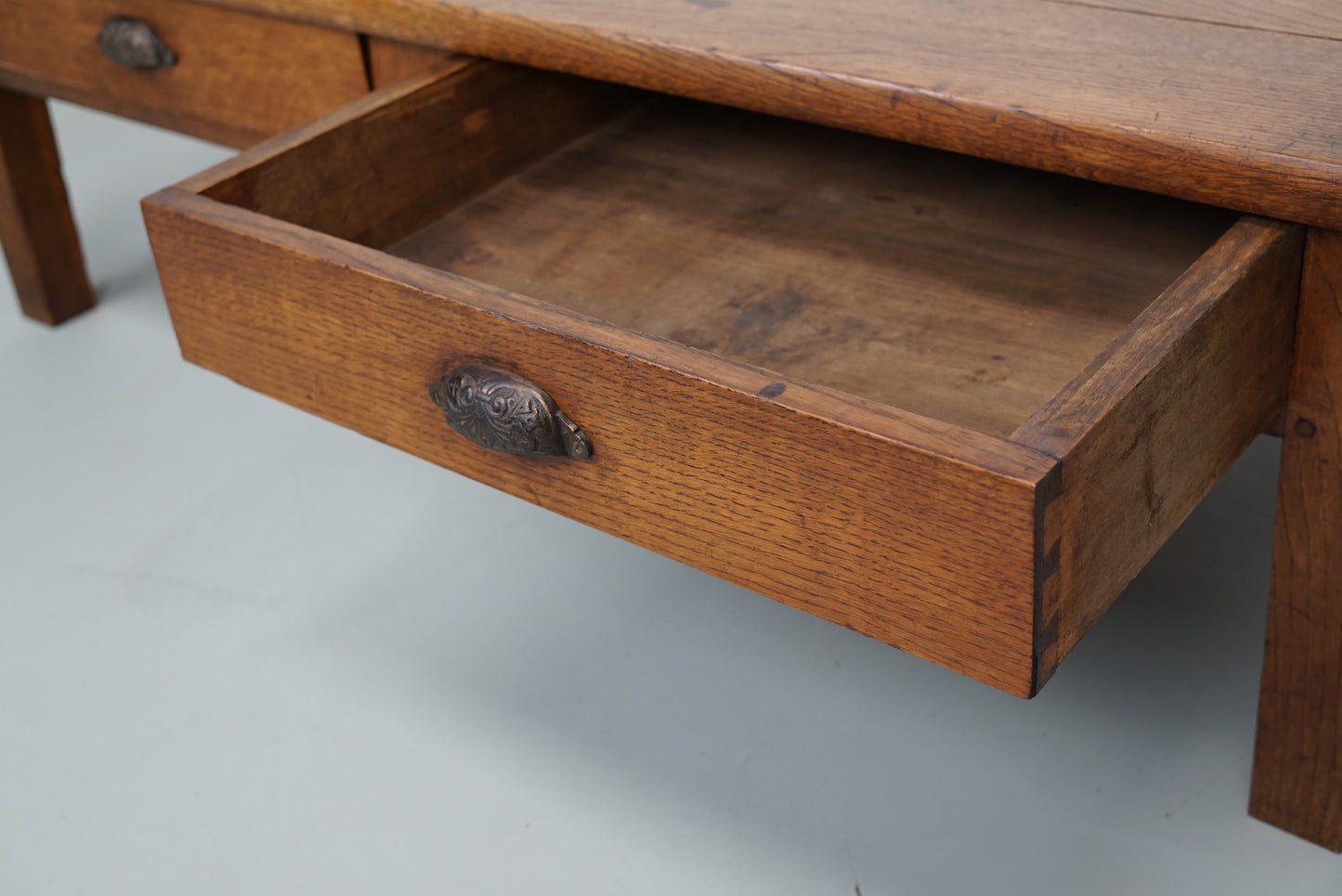 French 19th Century Farmhouse Rustic Oak Coffee Table