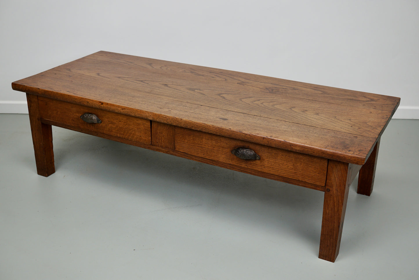 French 19th Century Farmhouse Rustic Oak Coffee Table