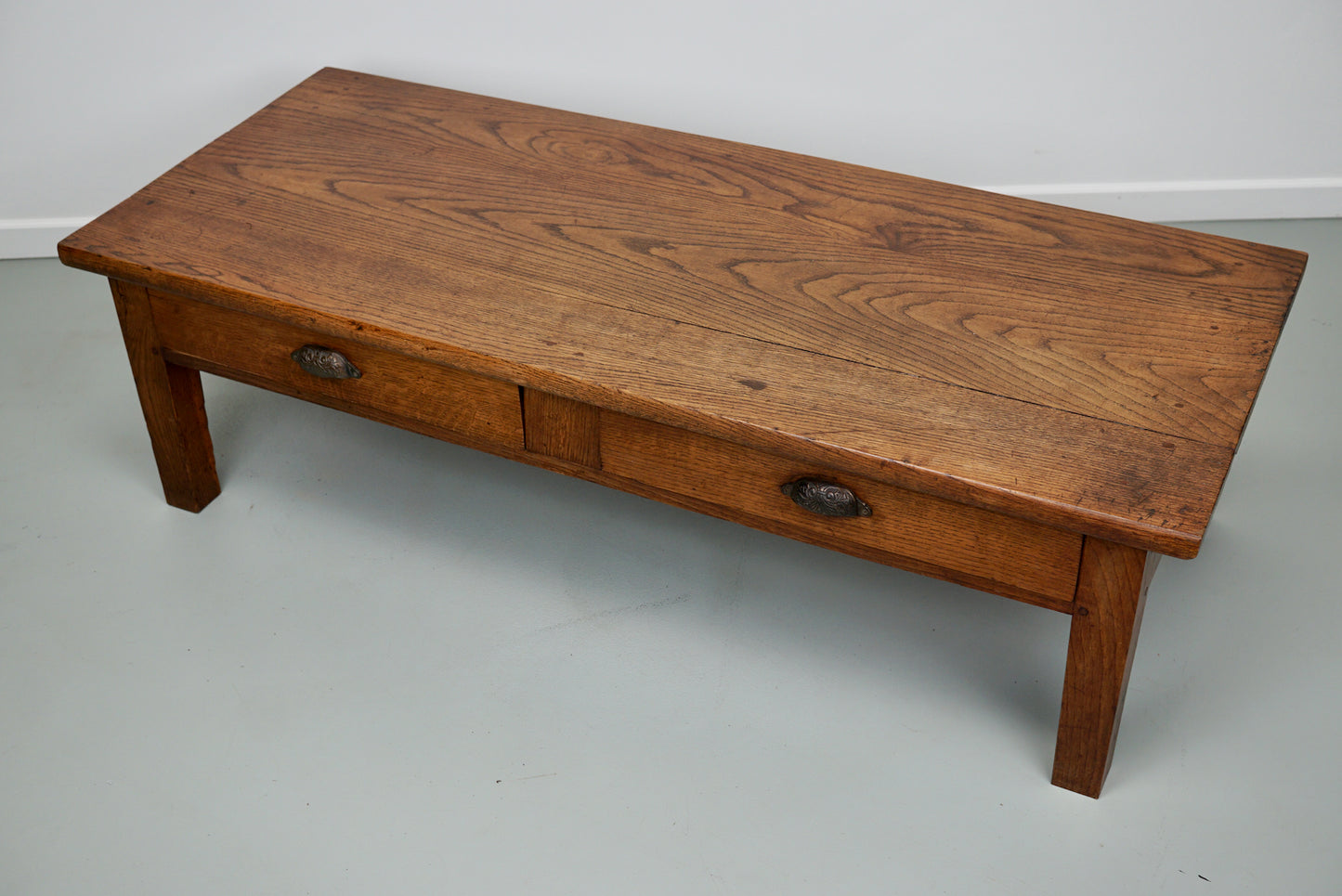 French 19th Century Farmhouse Rustic Oak Coffee Table