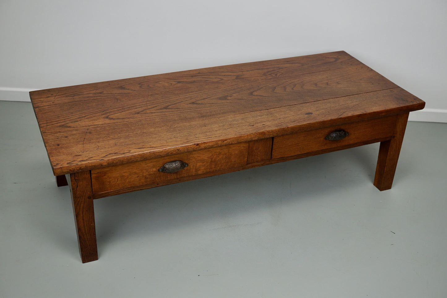French 19th Century Farmhouse Rustic Oak Coffee Table